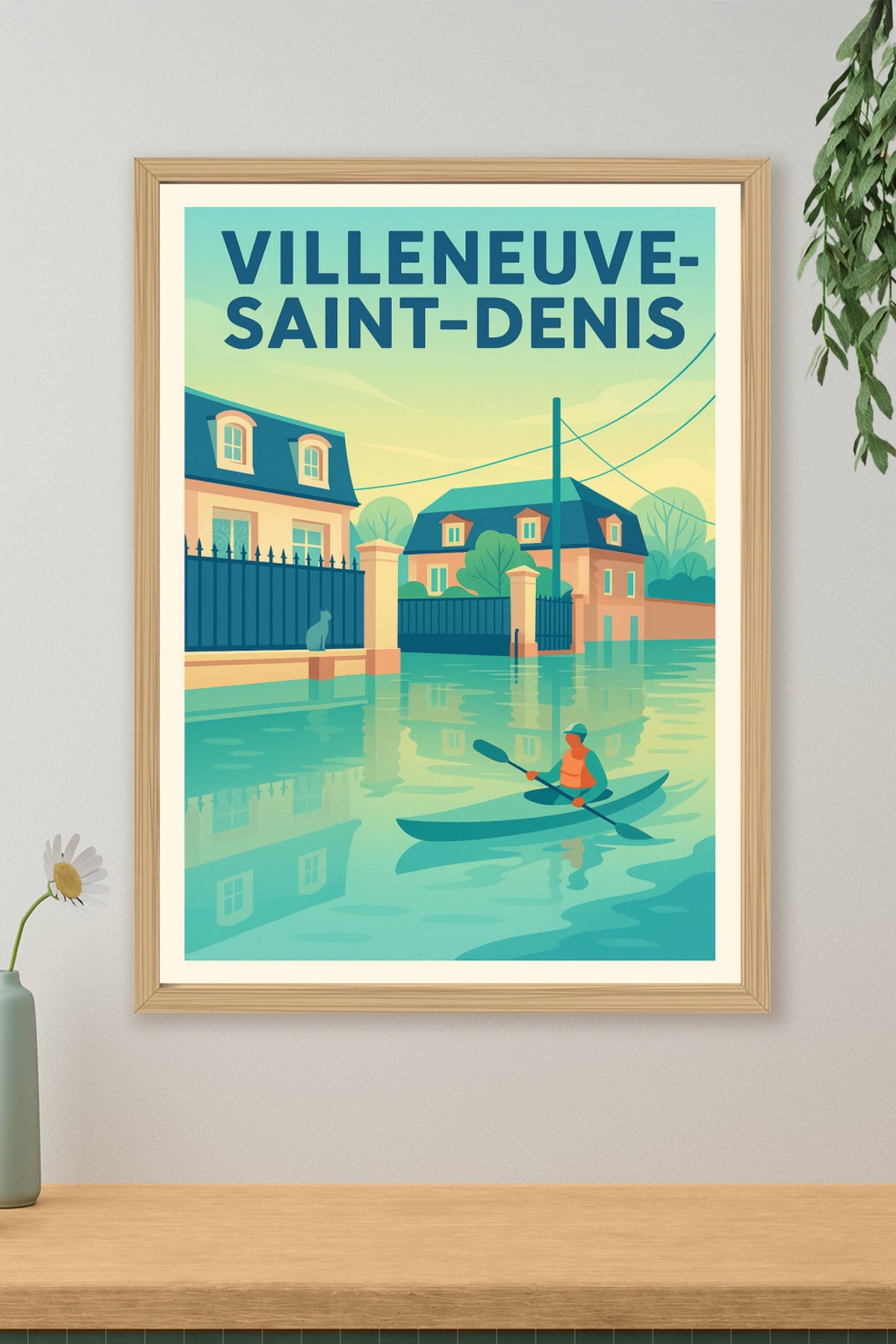 Affiche de Villeneuve-Saint-Denis - Harmonie aquatique et douceur de vivre