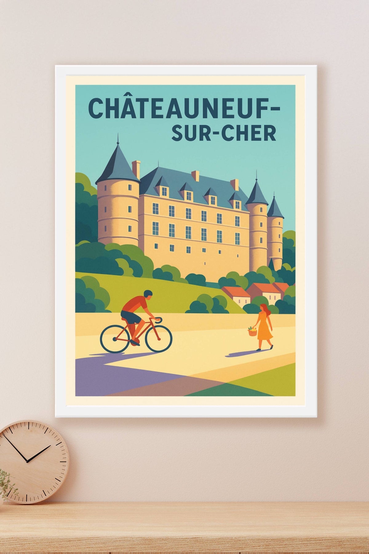 Affiche de Châteauneuf-sur-Cher - Élégance et sérénité au cœur du Berry