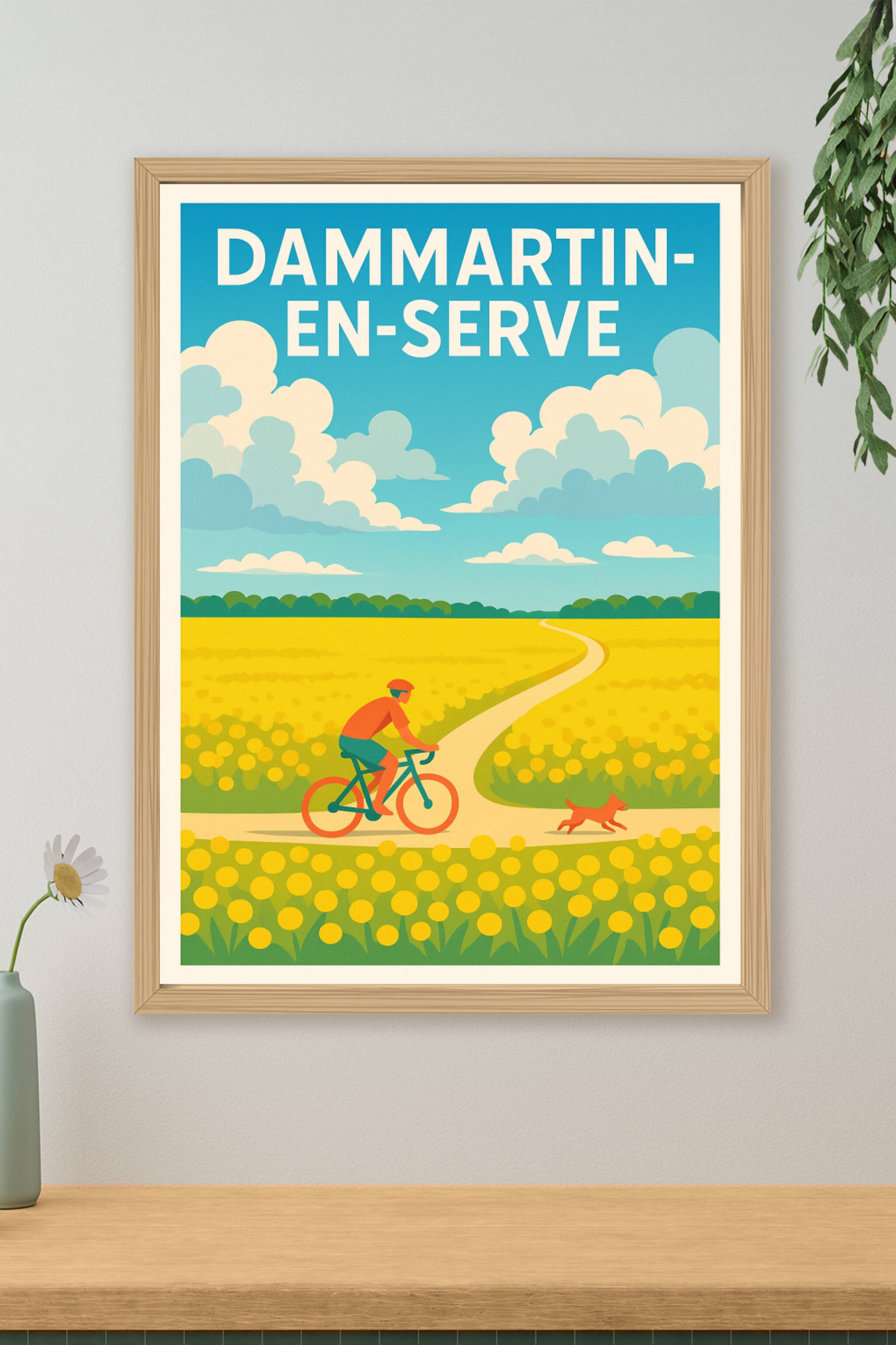 Affiche de Dammartin-en-Serve - Promenade champêtre à vélo