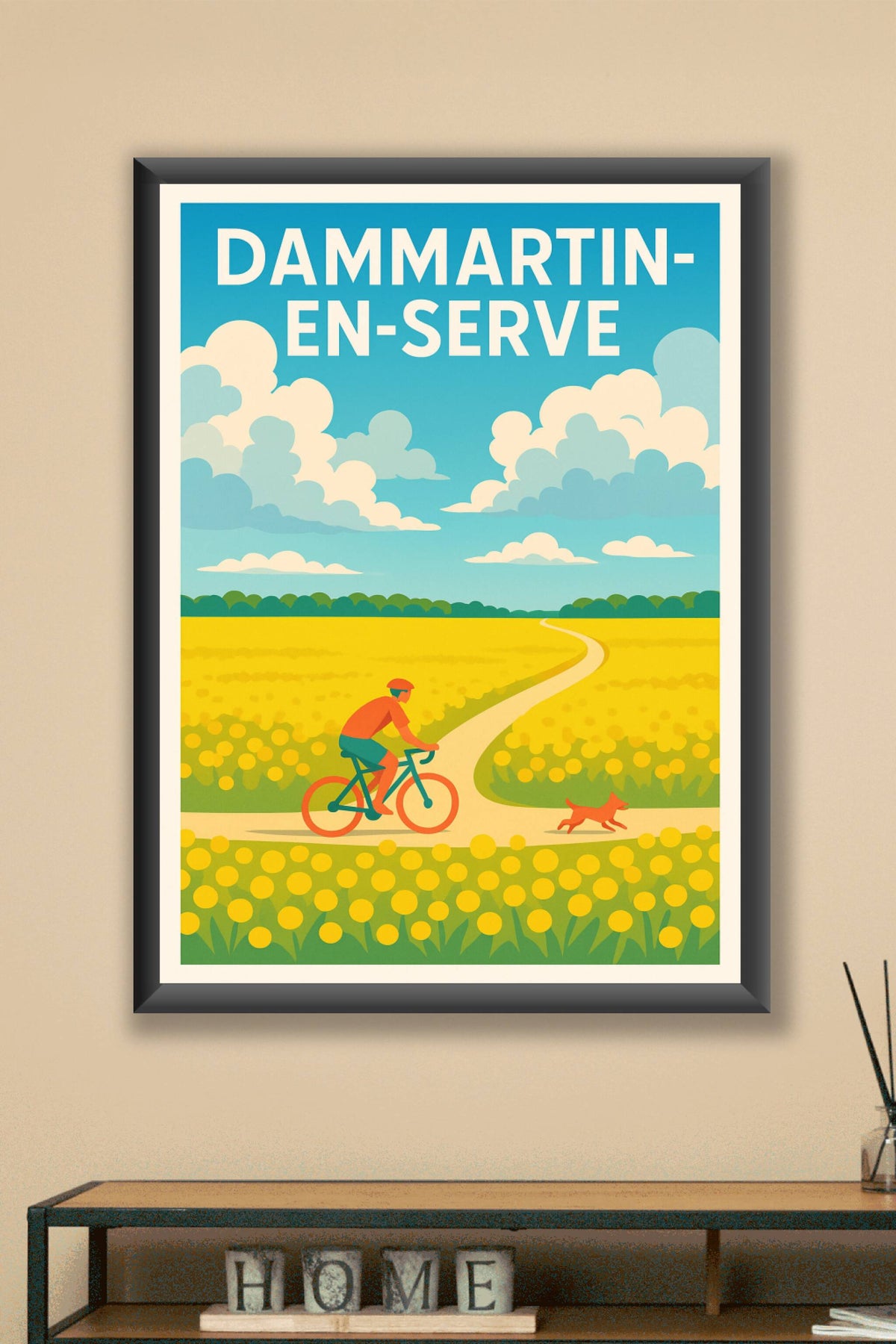 Affiche de Dammartin-en-Serve - Promenade champêtre à vélo