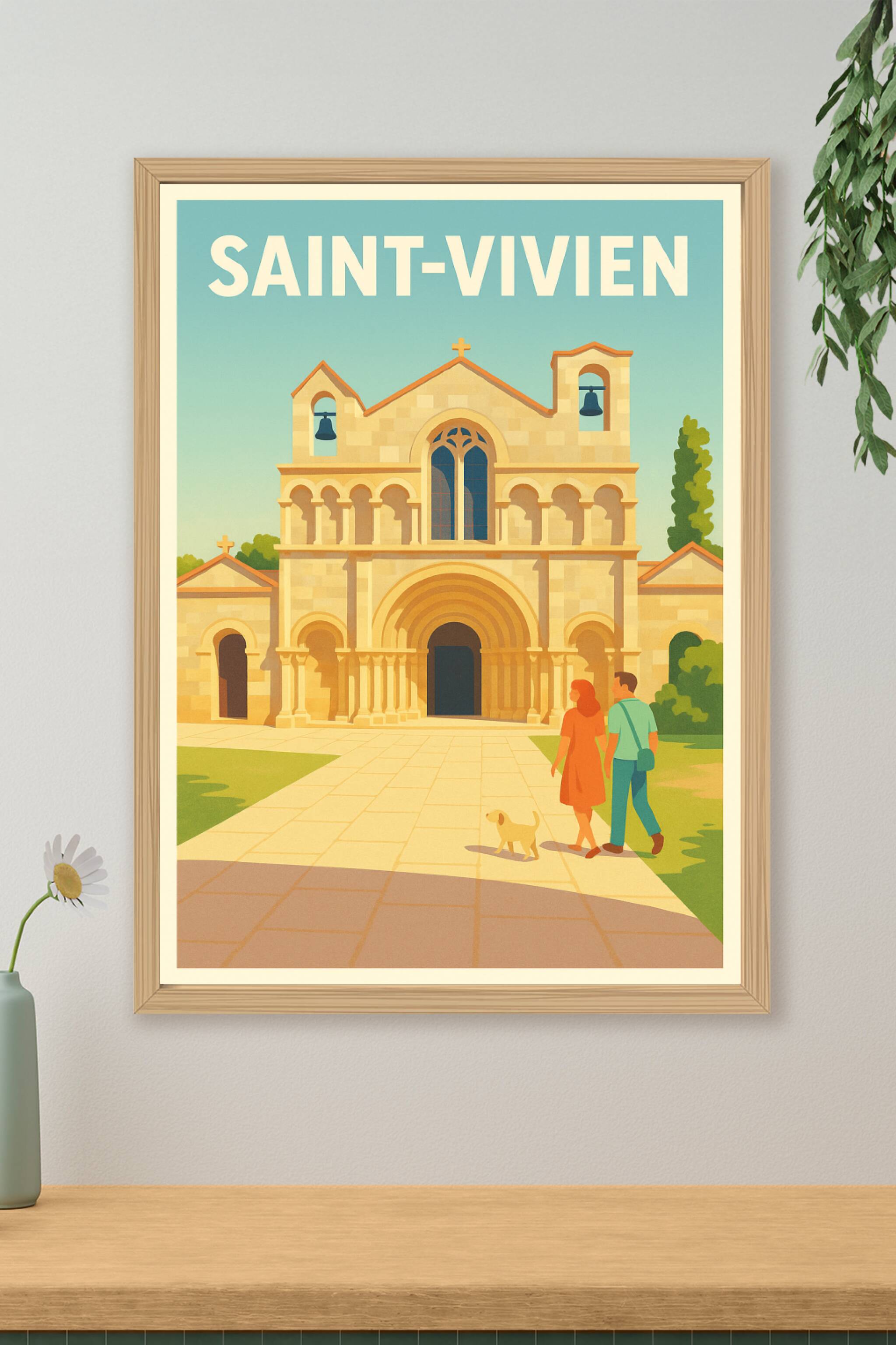 Affiche de Saint-Vivien - Charme historique et douceur de vivre
