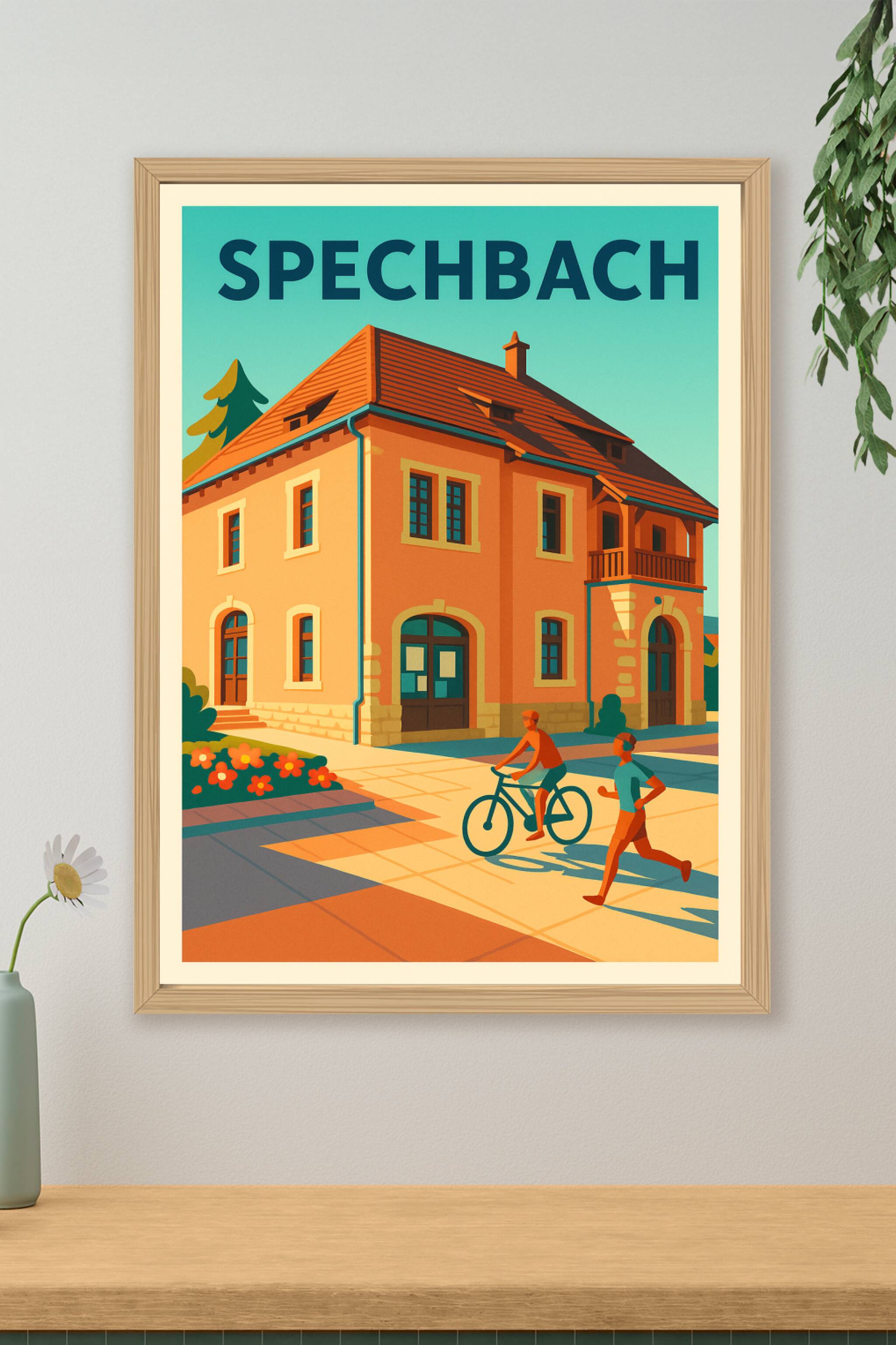 Affiche de Spechbach - Une scène de vie paisible et dynamique