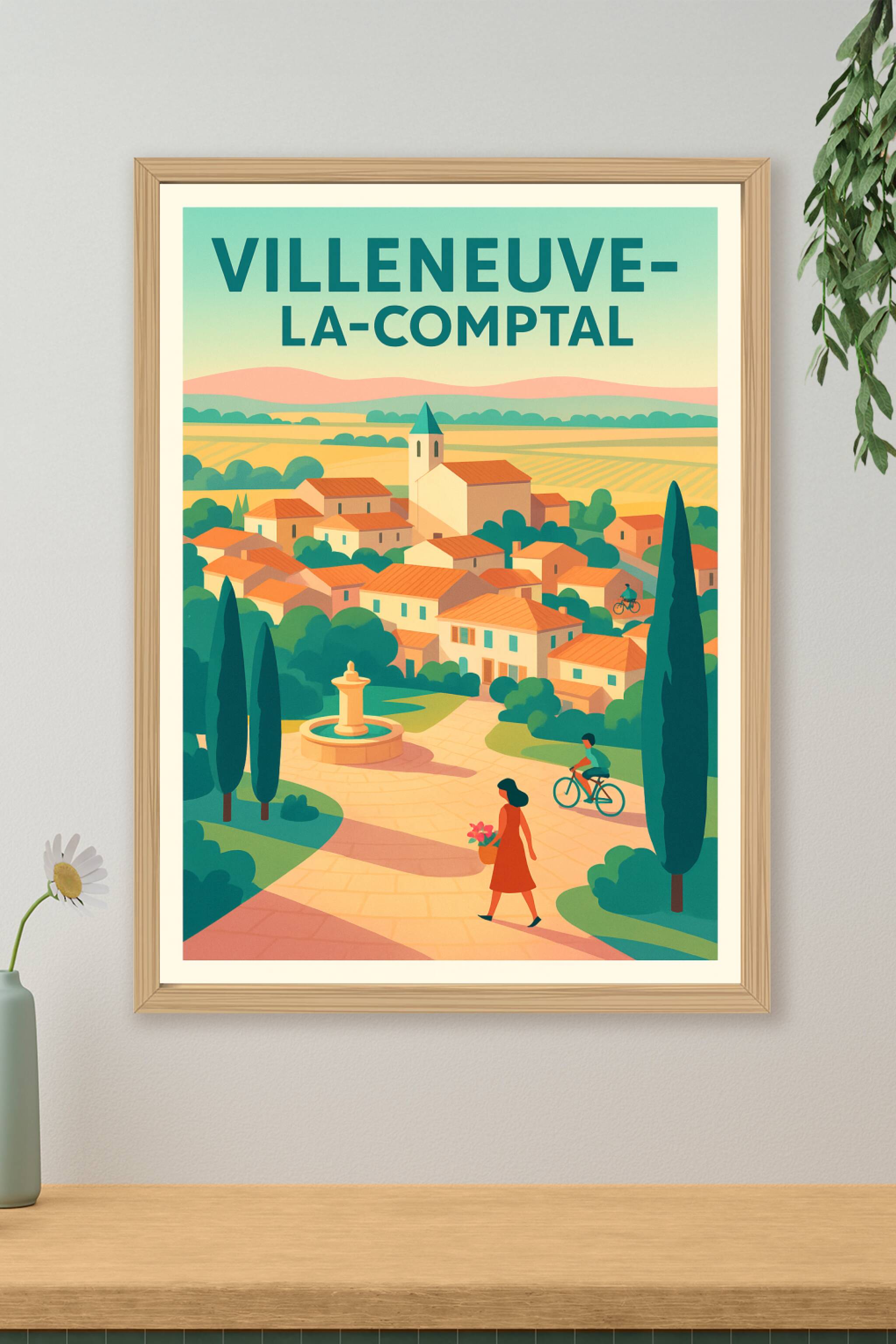 Affiche de Villeneuve-la-Comptal - Charme et sérénité du village occitan