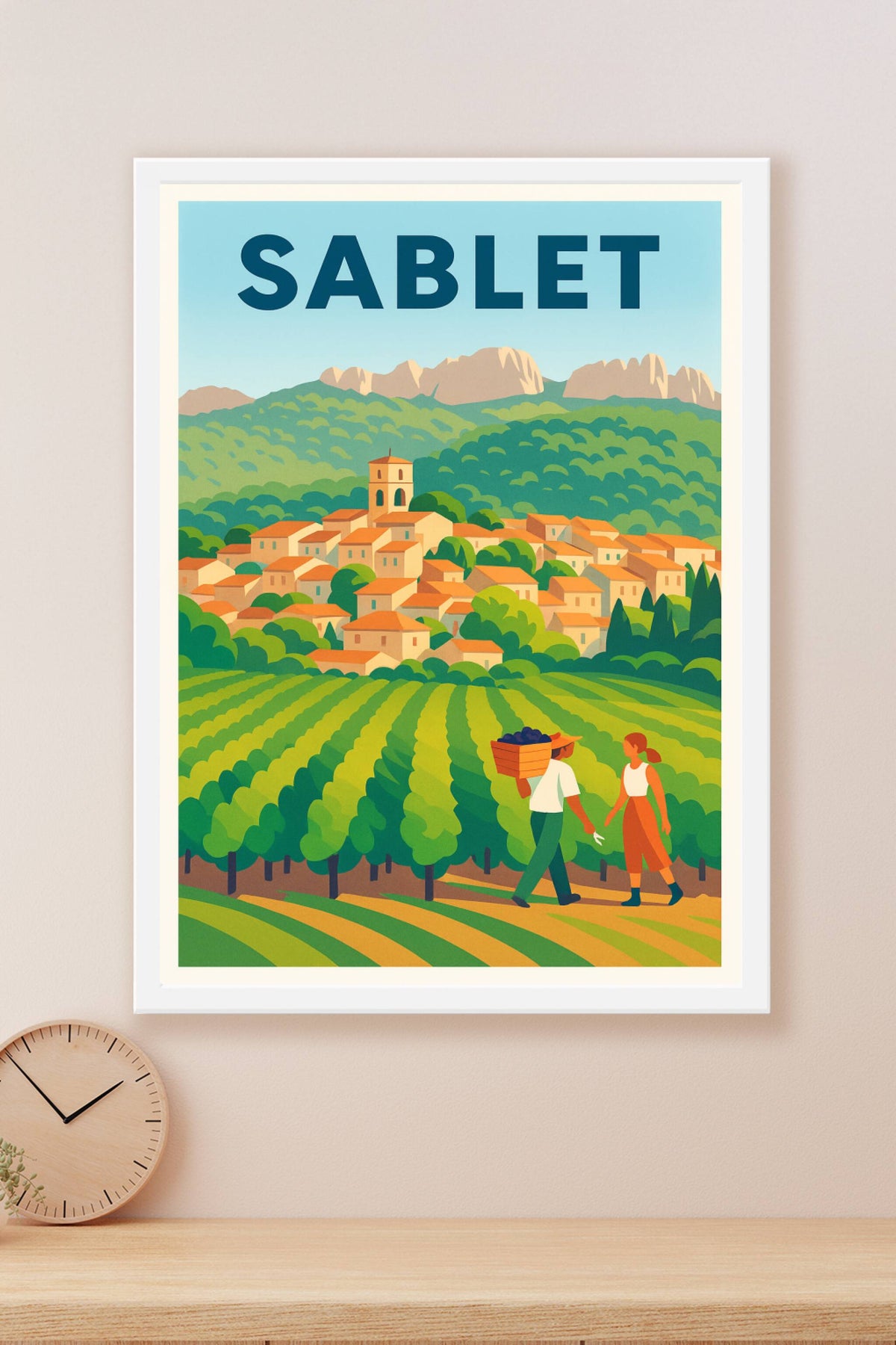 Affiche de Sablet - L'élégance viticole au cœur de la Provence