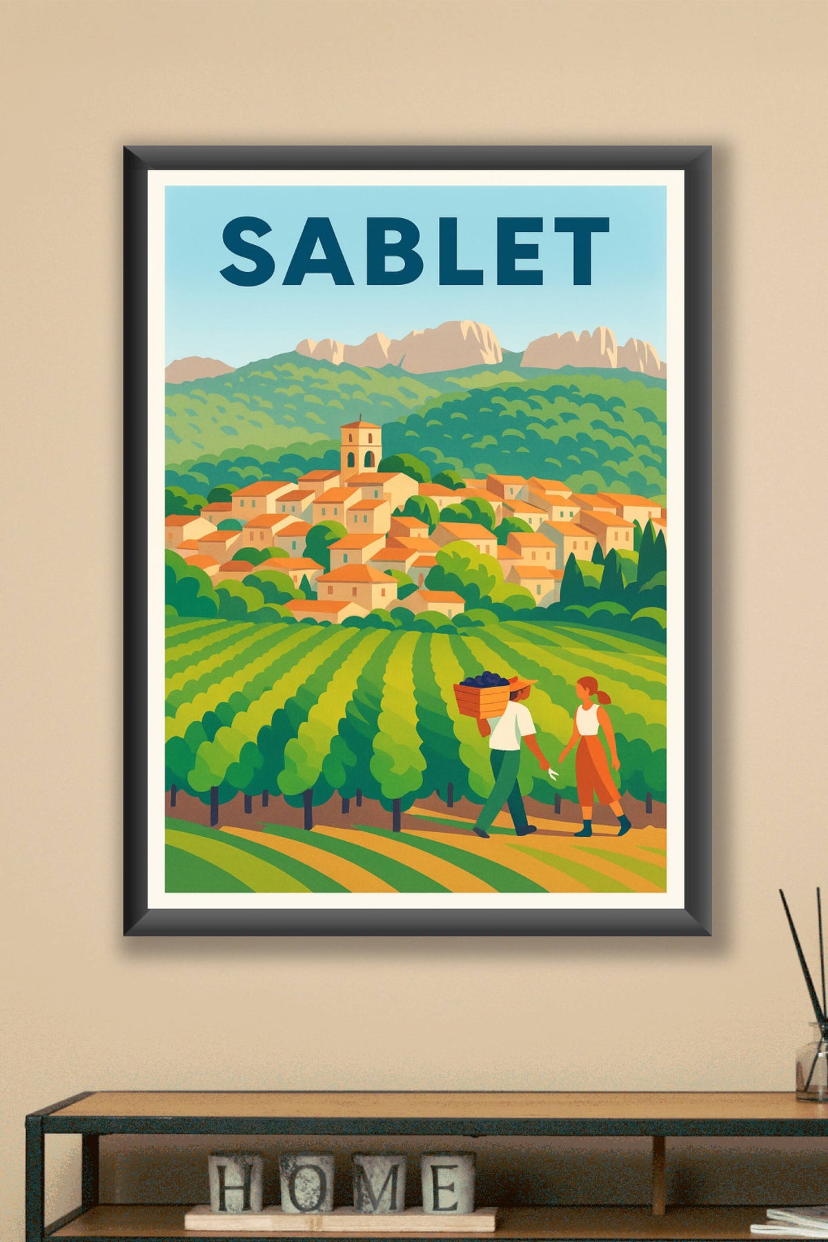 Affiche de Sablet - L'élégance viticole au cœur de la Provence