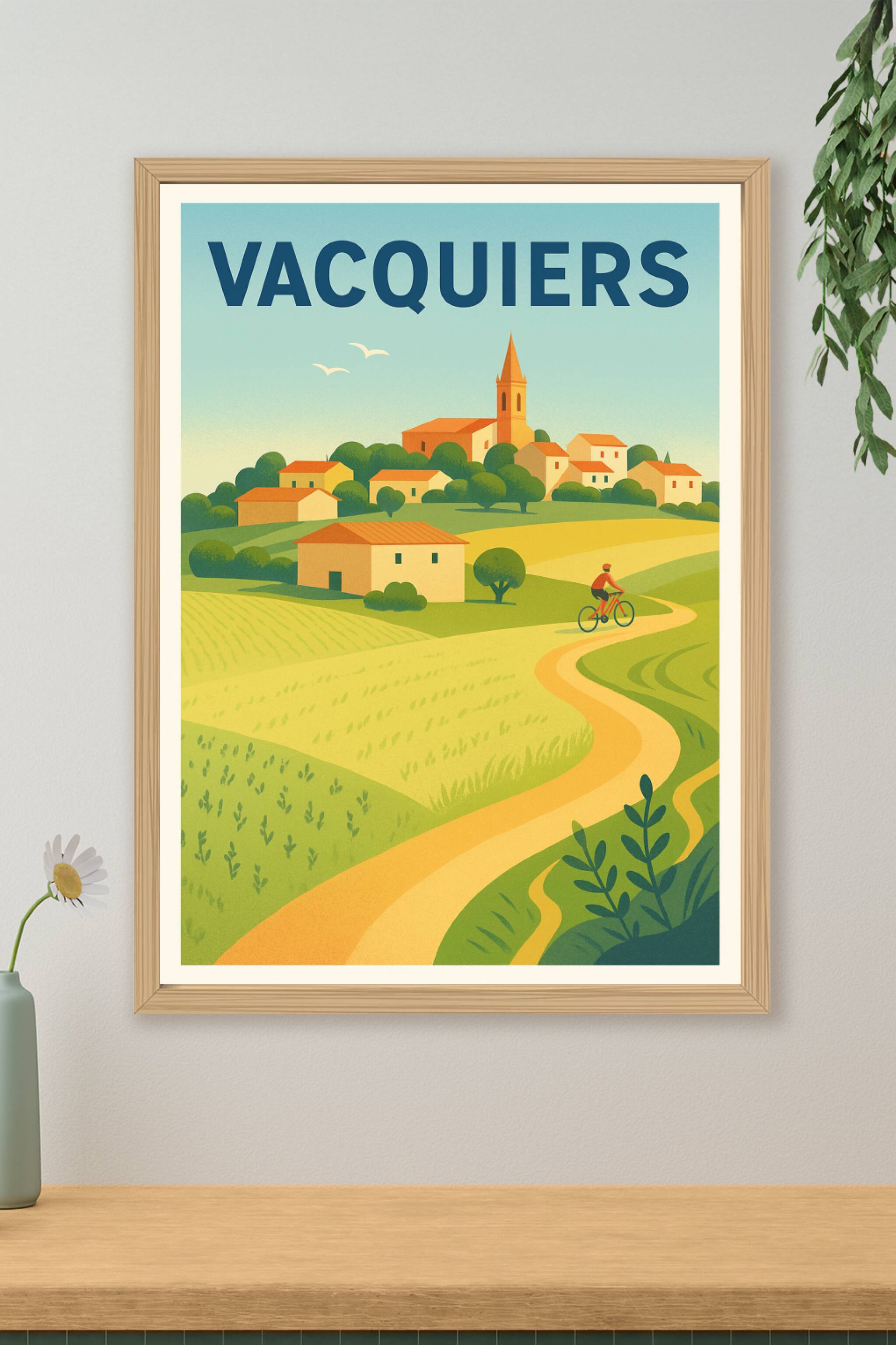 Affiche de Vacquiers - Invitation à la balade bucolique