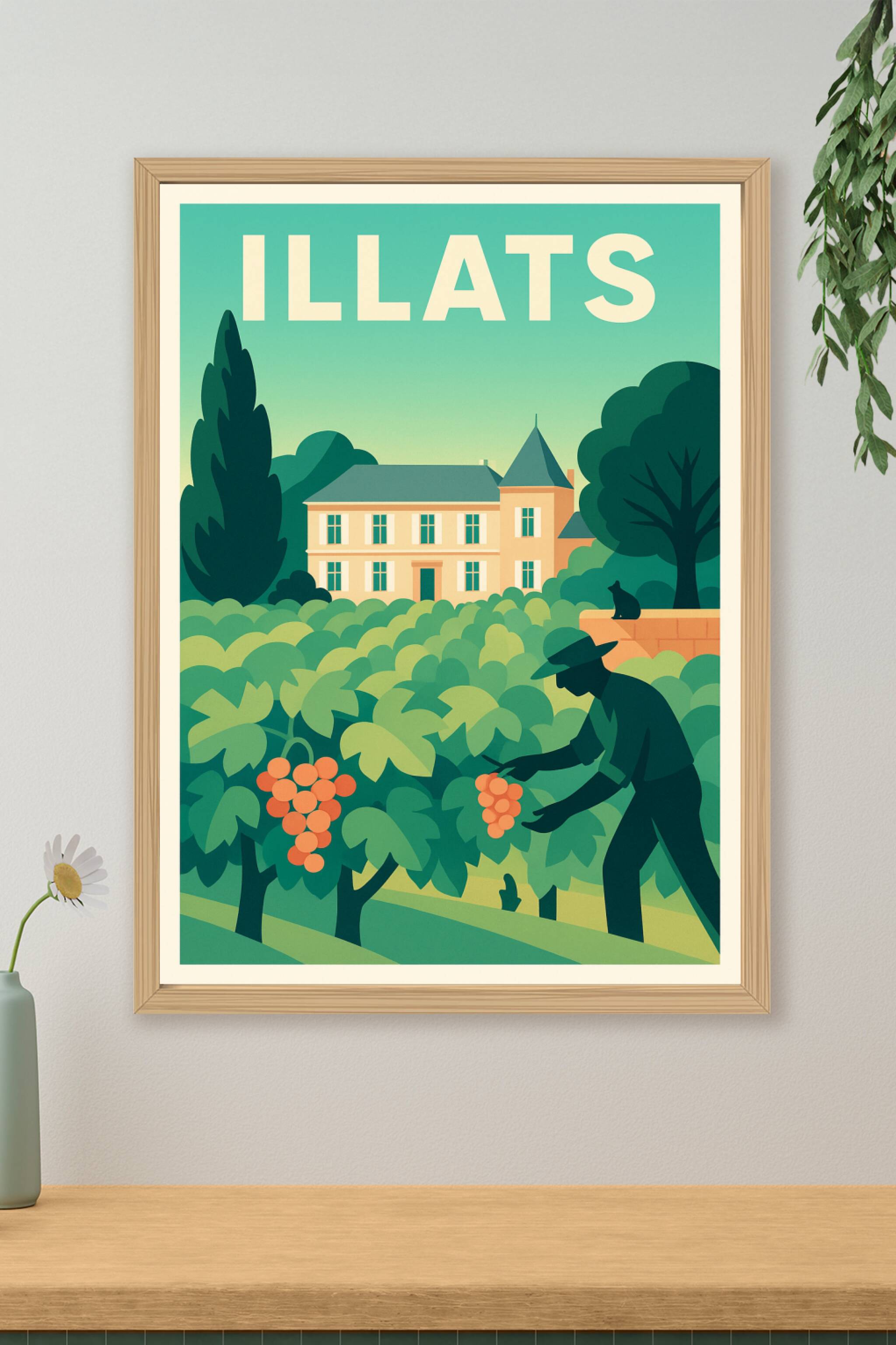 Affiche de Illats - L'art de la vigne et du terroir