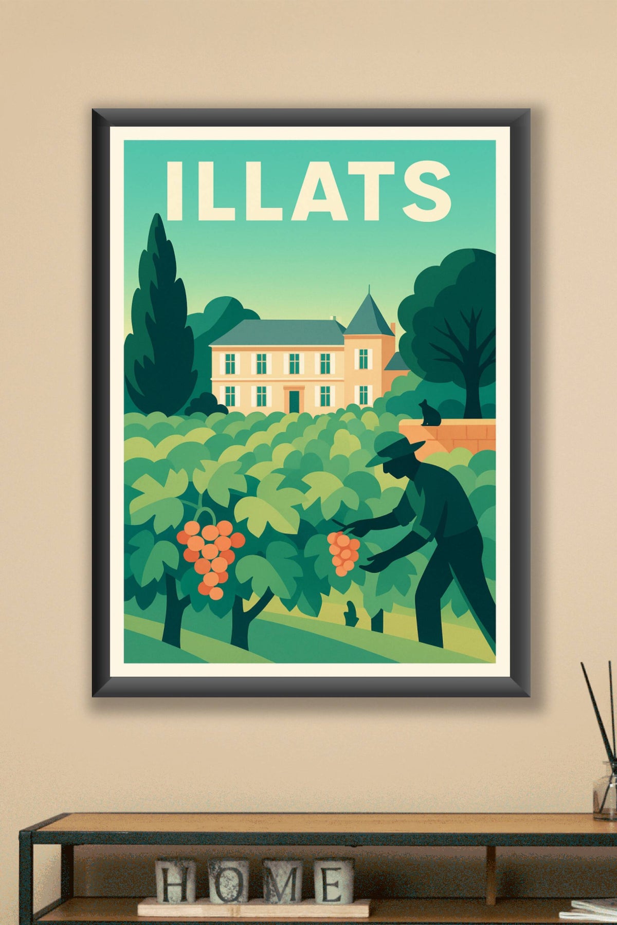 Affiche de Illats - L'art de la vigne et du terroir