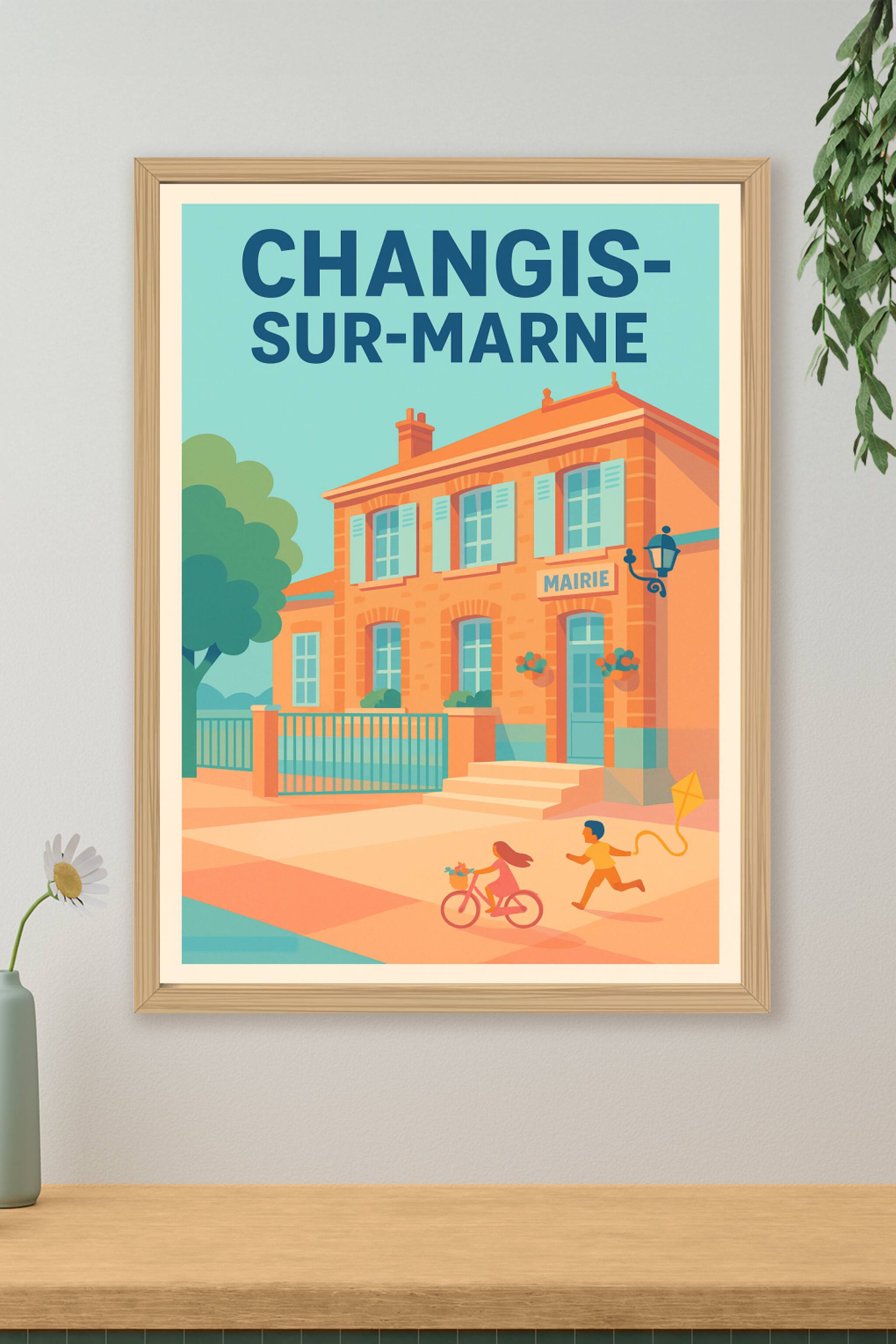 Affiche de Changis-sur-Marne - L'élégance intemporelle de la mairie