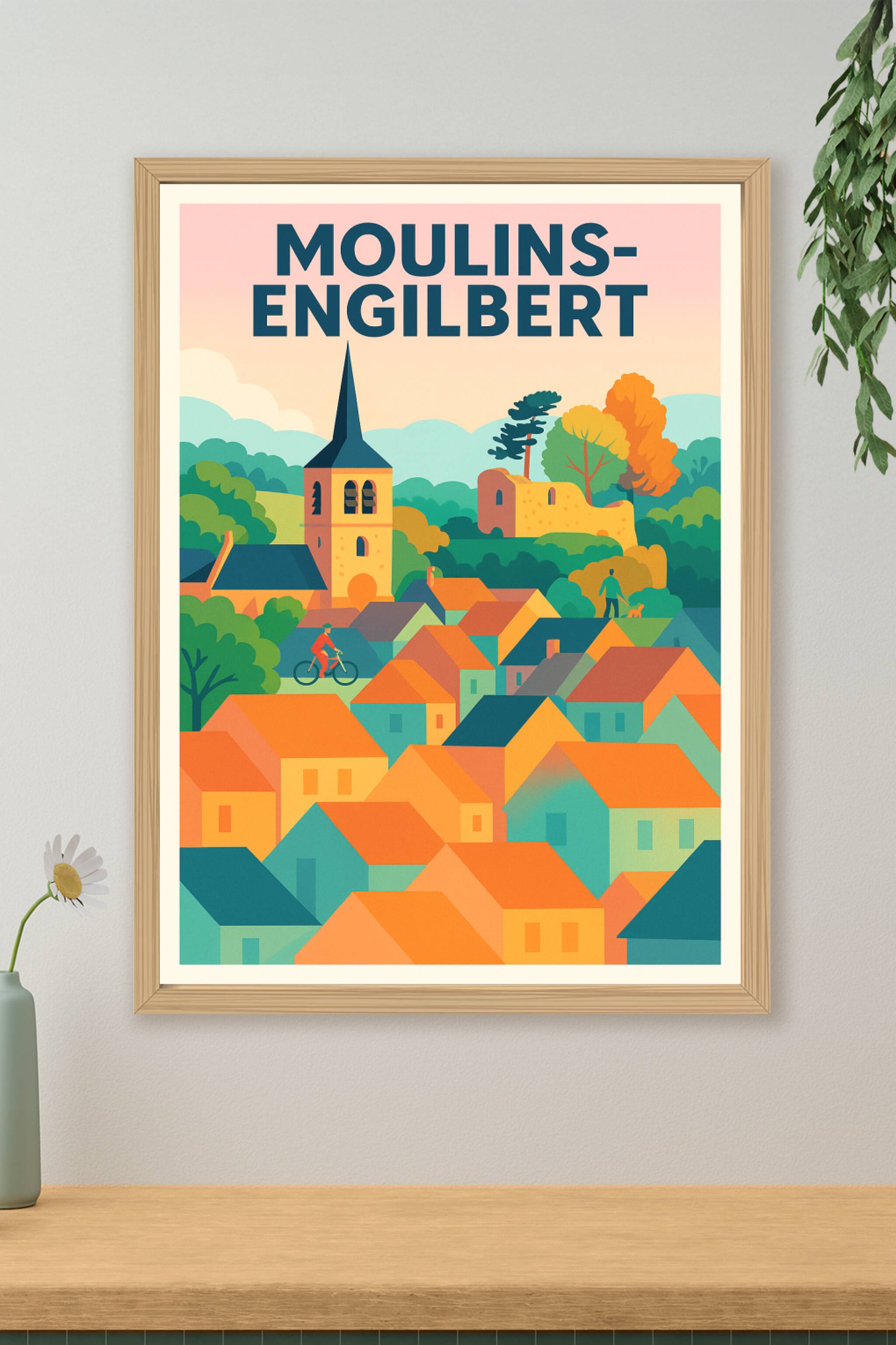 Affiche de Moulins-Engilbert - Charme et sérénité en Bourgogne