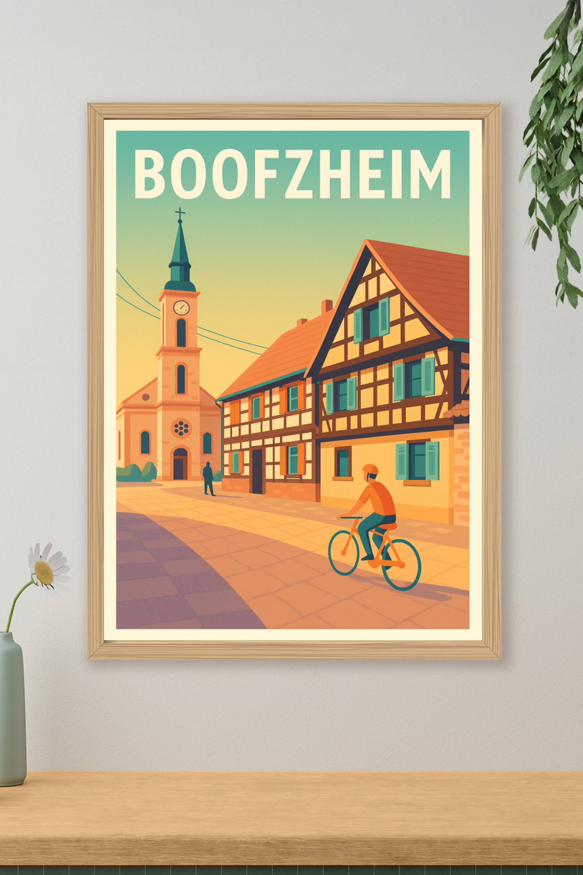 Affiche de Boofzheim - Charme pittoresque d'Alsace à vélo