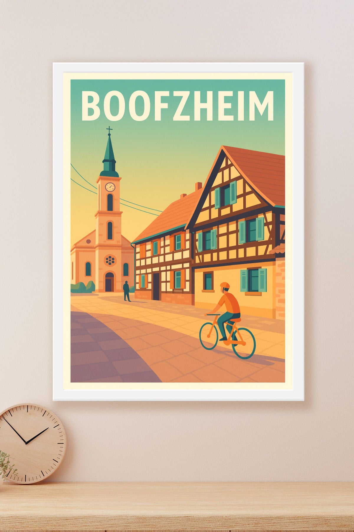 Affiche de Boofzheim - Charme pittoresque d'Alsace à vélo