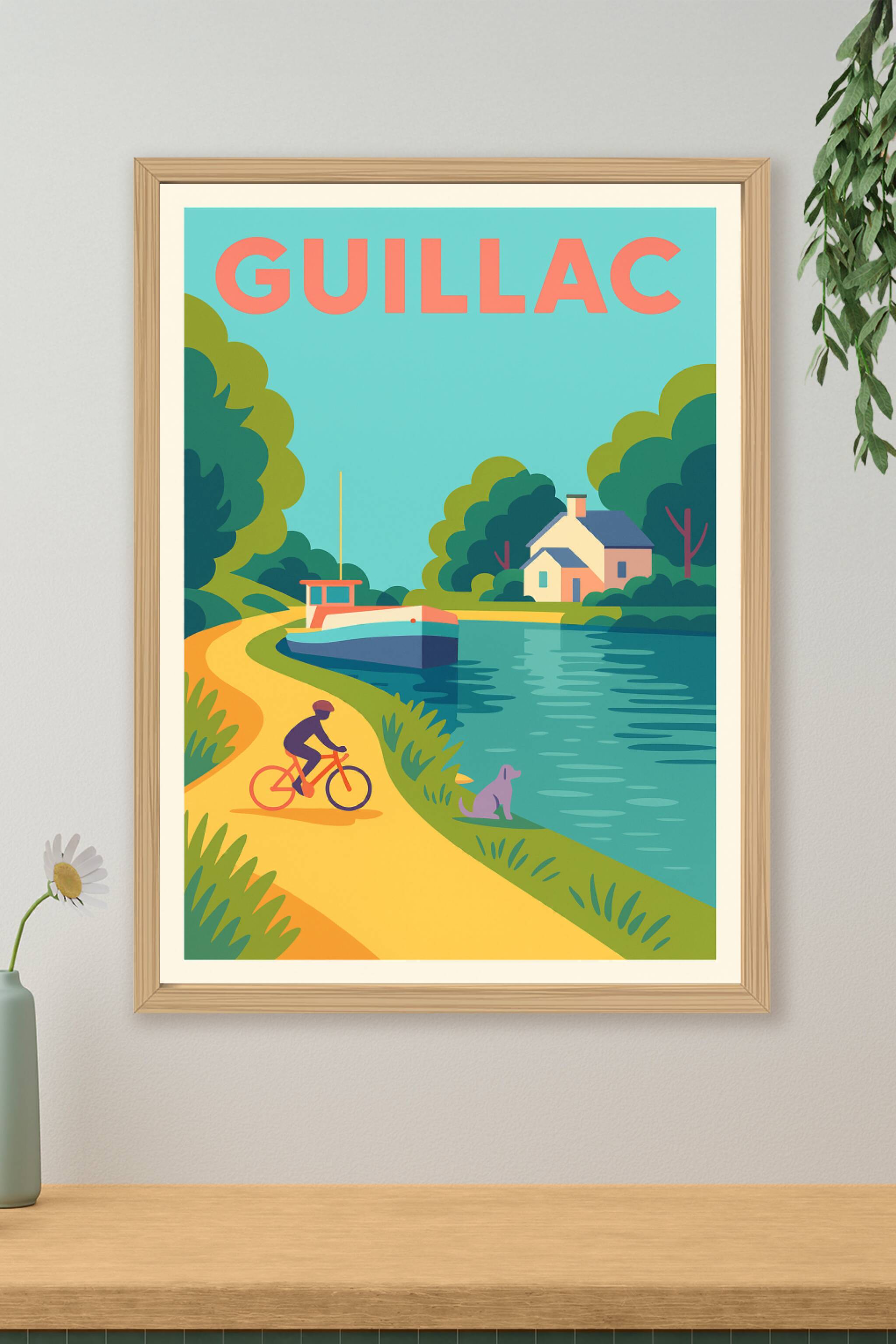 Affiche de Guillac - Promenade bucolique au bord de l'eau