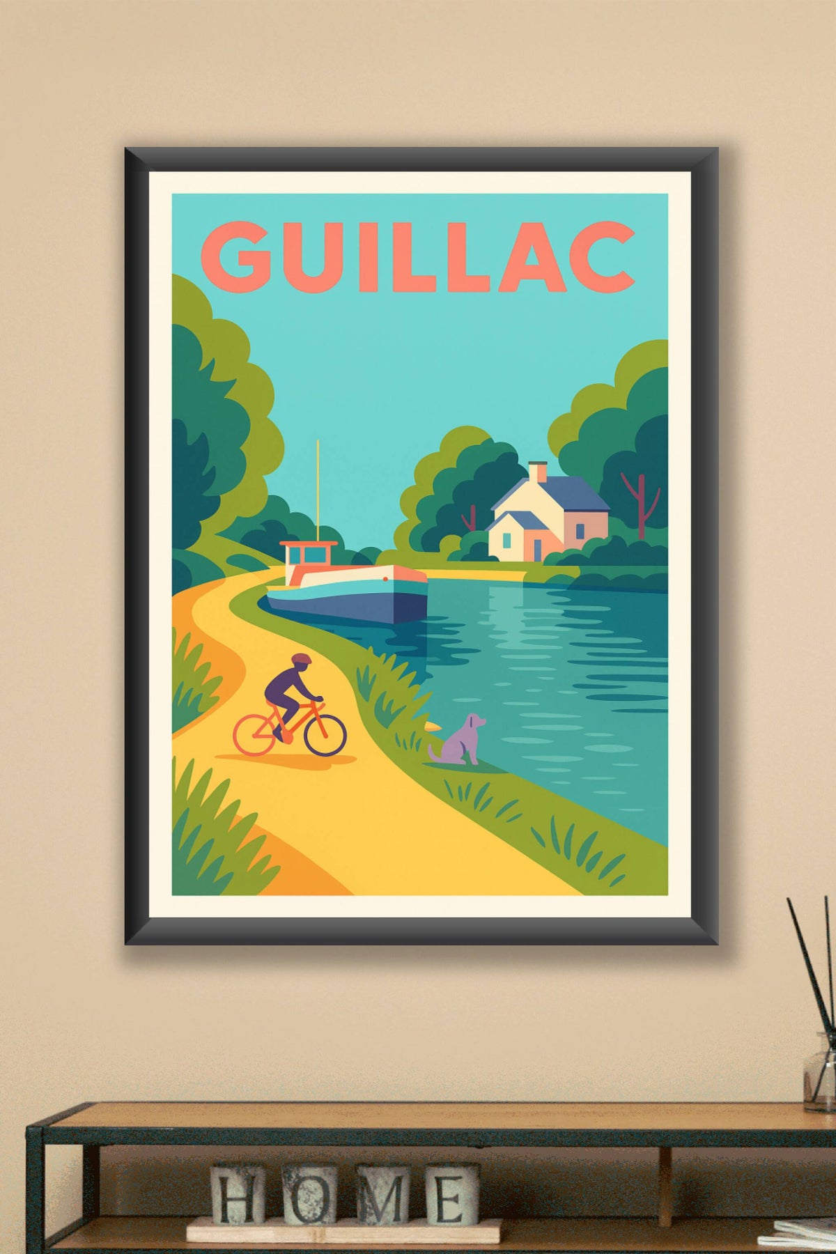 Affiche de Guillac - Promenade bucolique au bord de l'eau