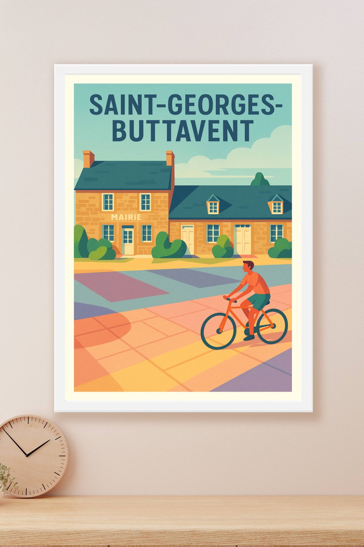 Affiche de Saint-Georges-Buttavent - Ambiance paisible et cyclisme local
