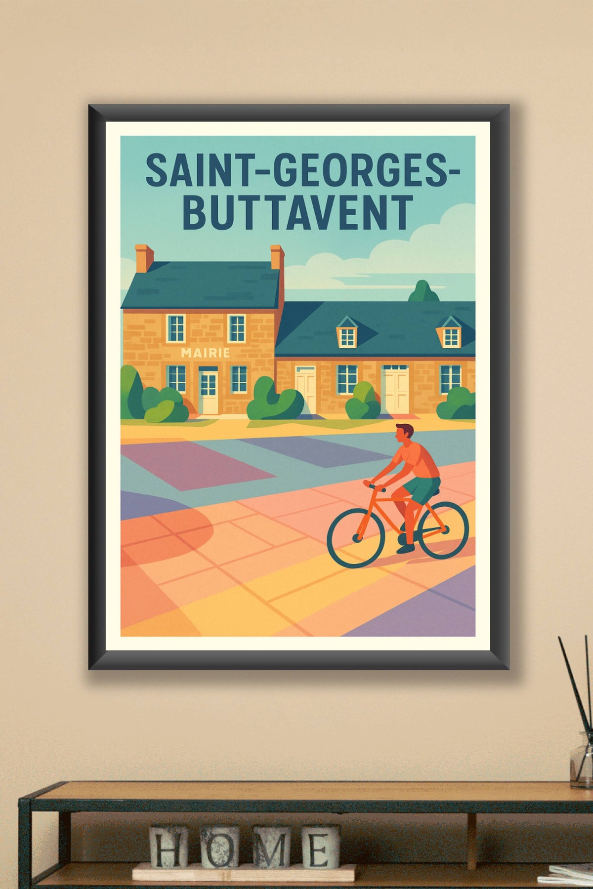 Affiche de Saint-Georges-Buttavent - Ambiance paisible et cyclisme local