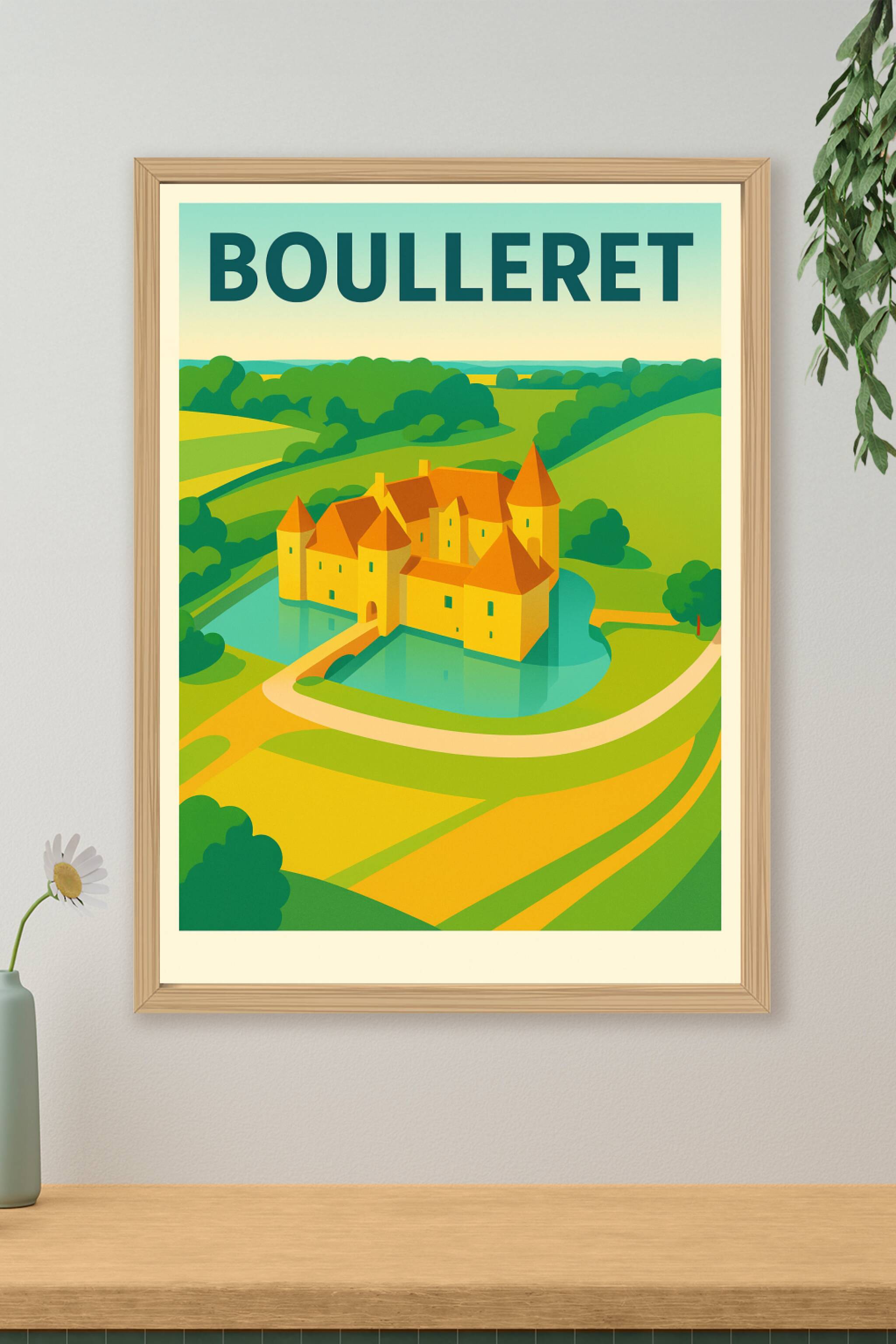 Affiche de Boulleret - L'élégance médiévale au cœur de la campagne