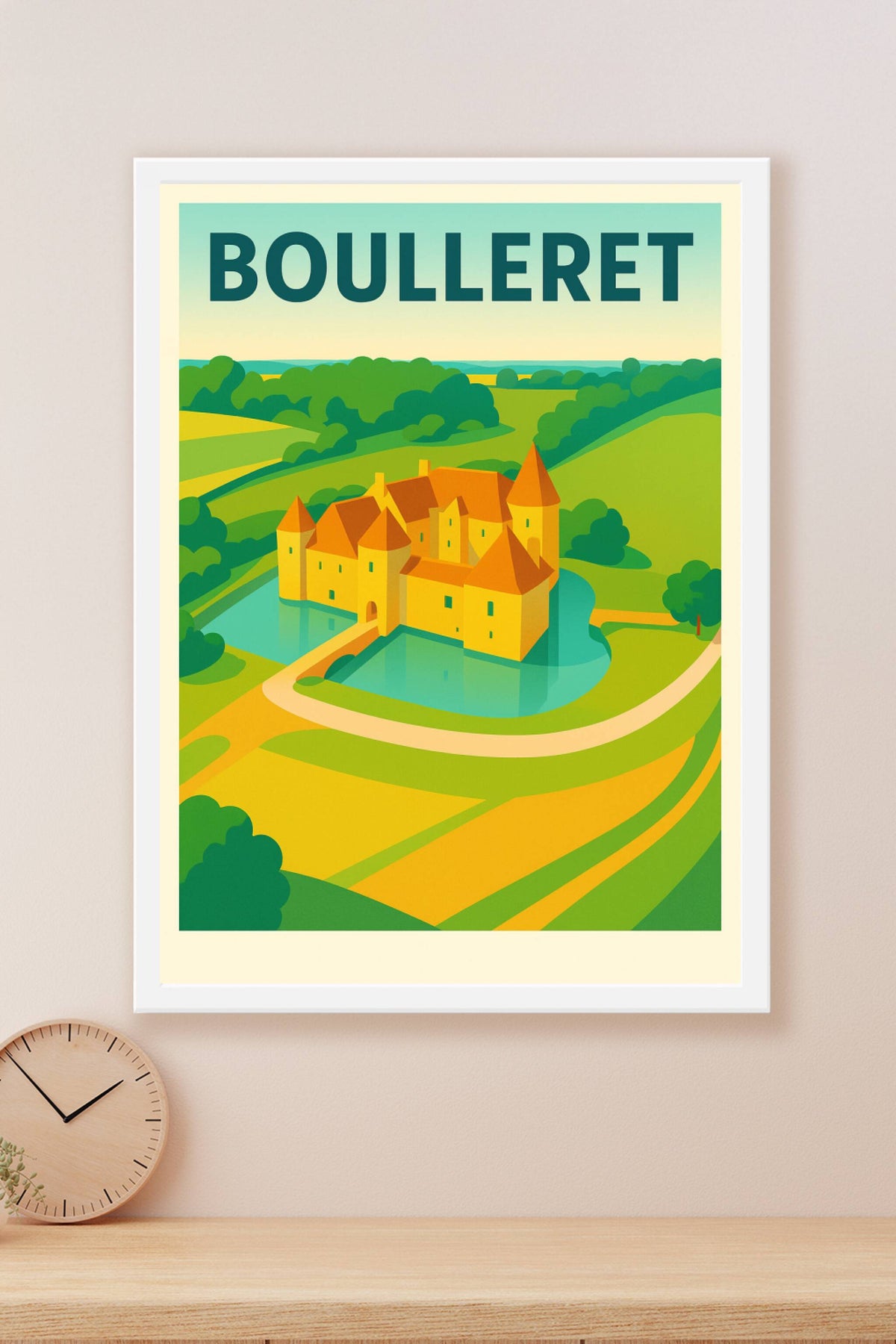 Affiche de Boulleret - L'élégance médiévale au cœur de la campagne