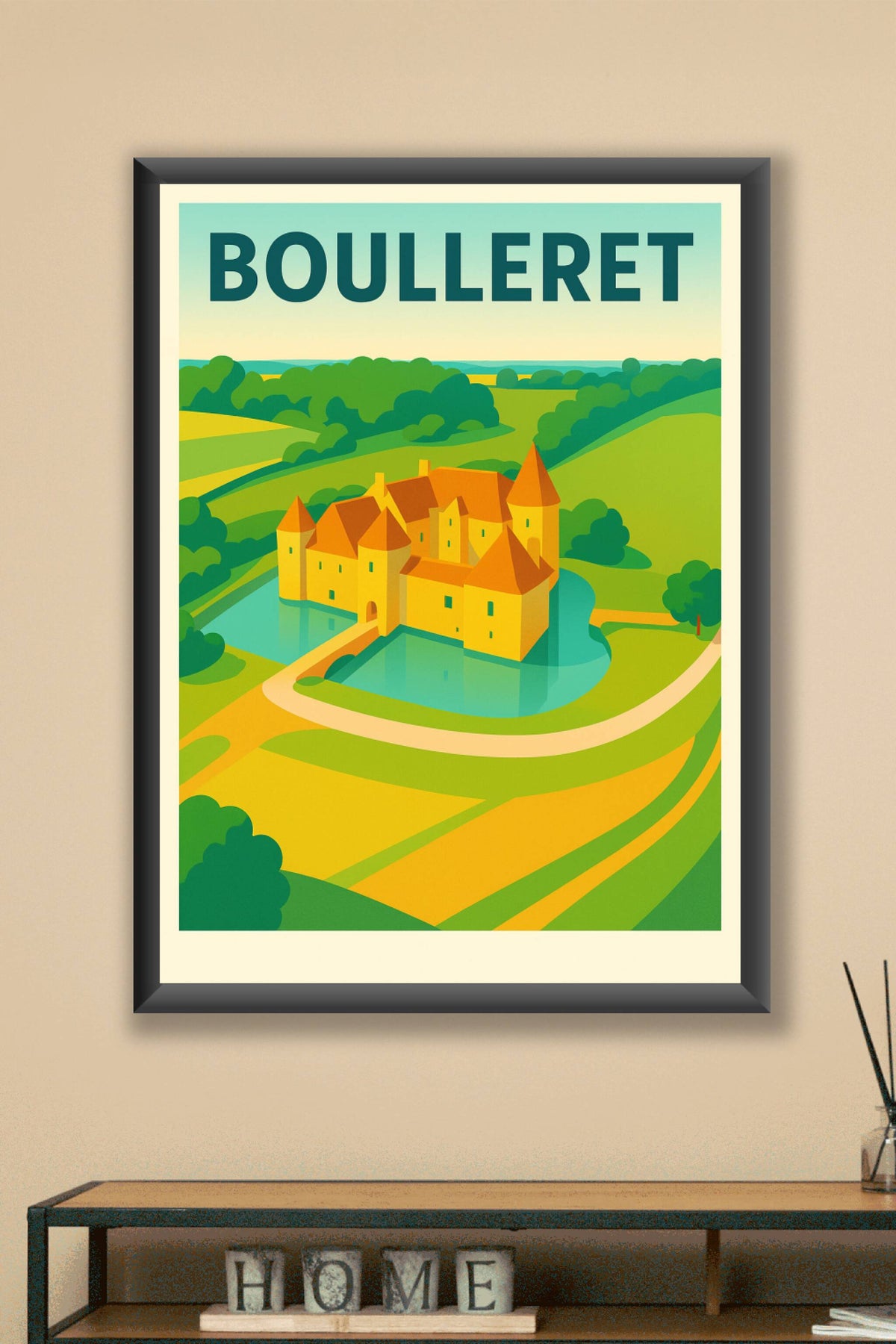 Affiche de Boulleret - L'élégance médiévale au cœur de la campagne
