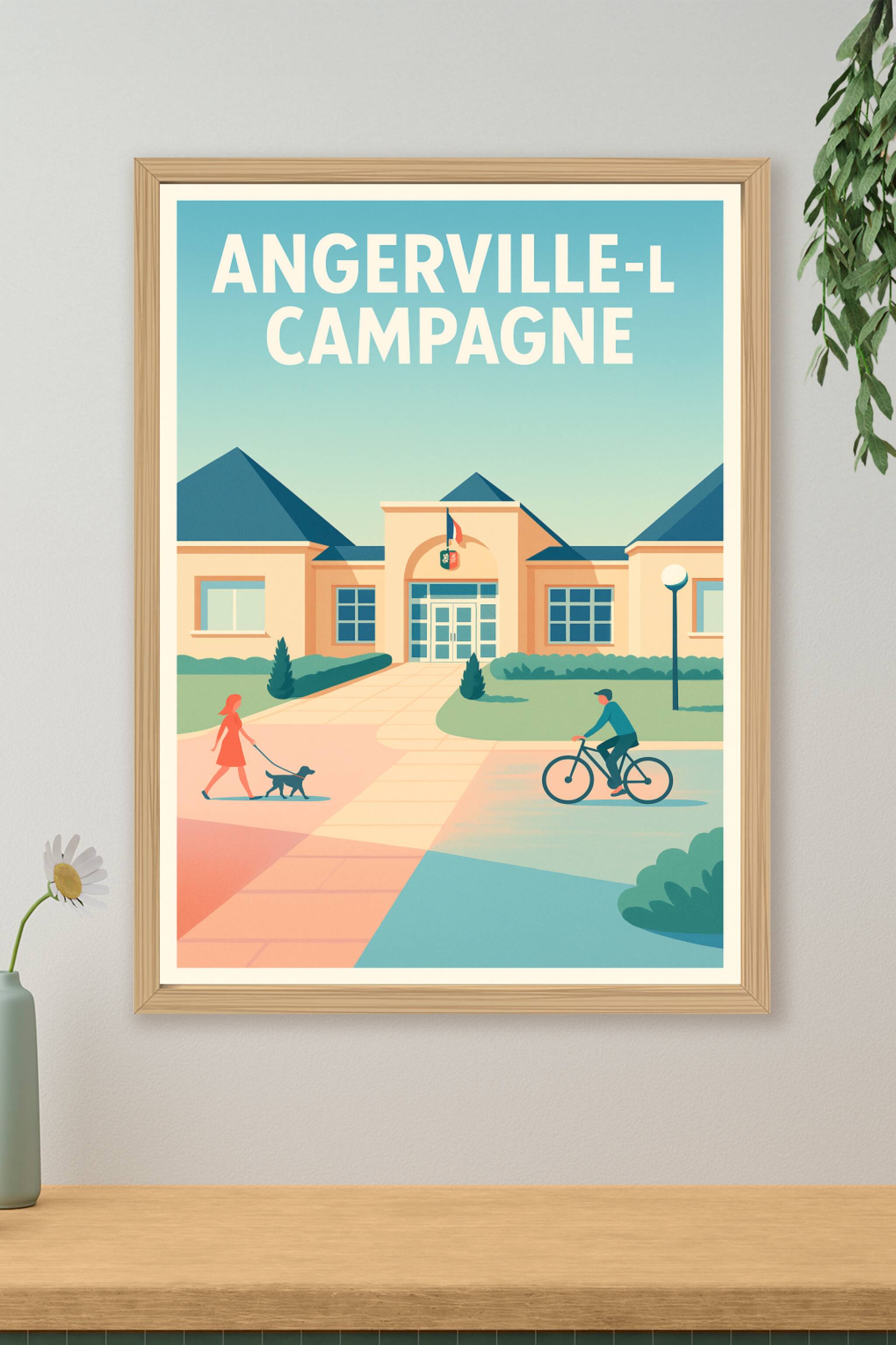 Affiche de Angerville-la-Campagne - Sérénité et vie locale paisible