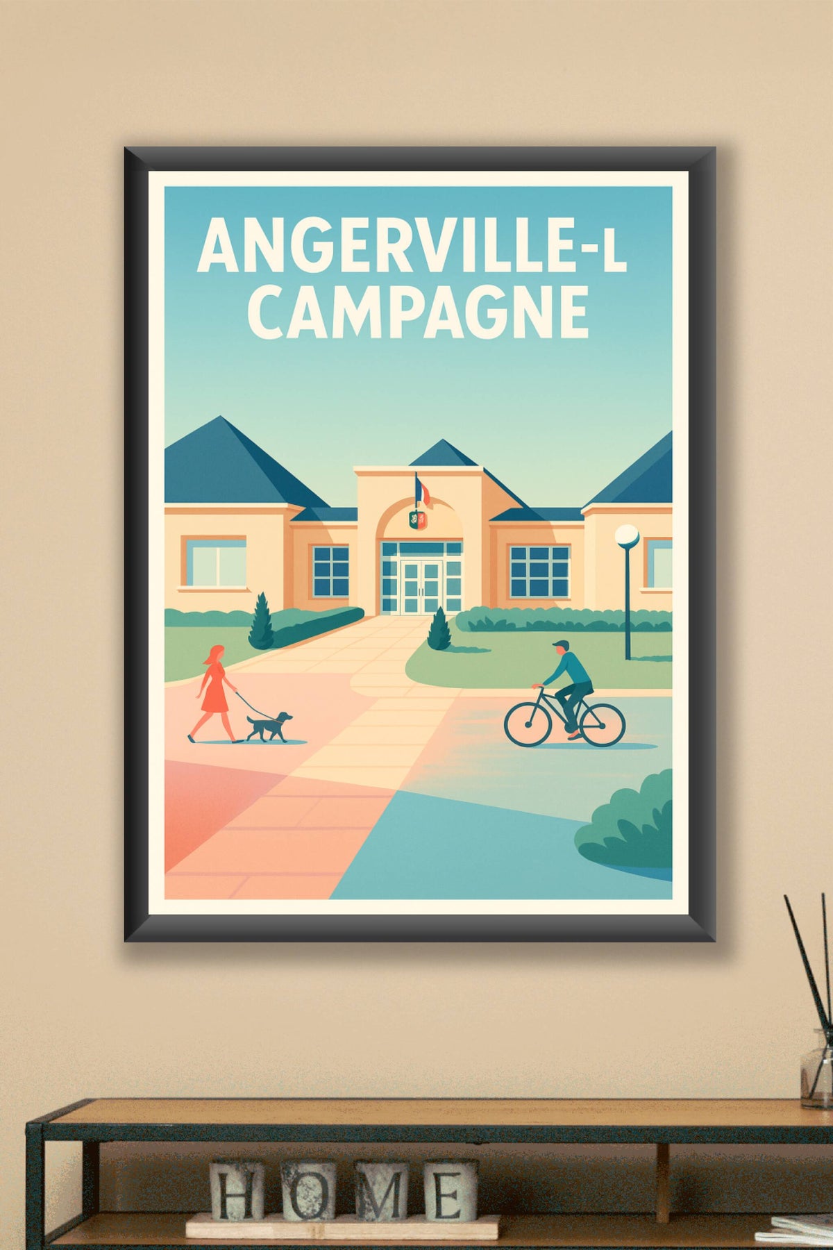 Affiche de Angerville-la-Campagne - Sérénité et vie locale paisible