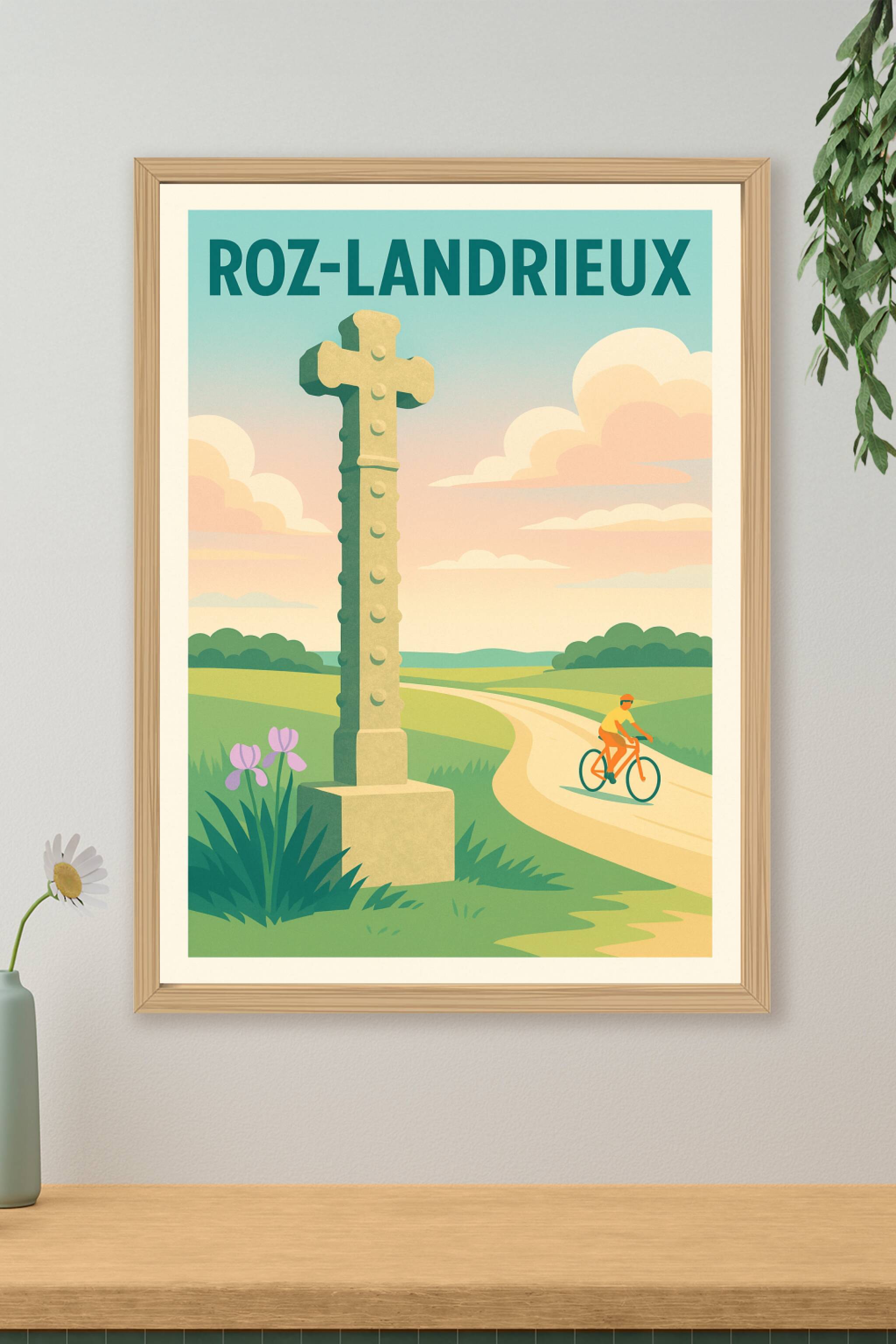 Affiche de Roz-Landrieux - Une escapade bucolique à vélo