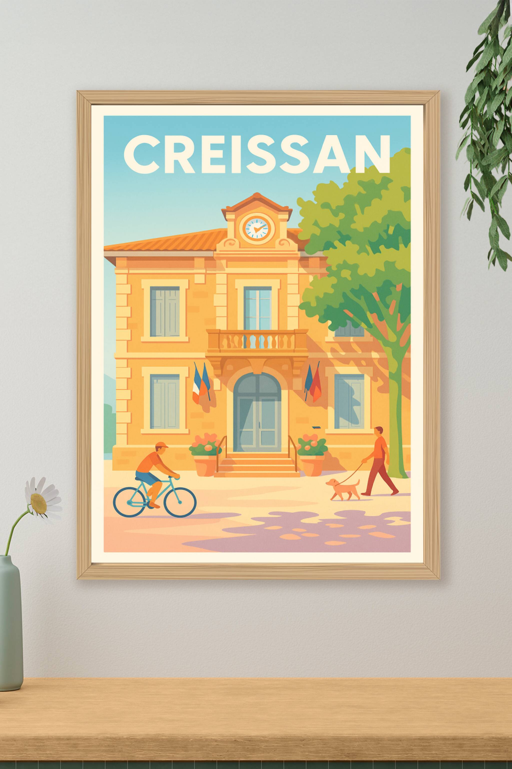 Affiche de Creissan - Charme et douceur de vie en Provence