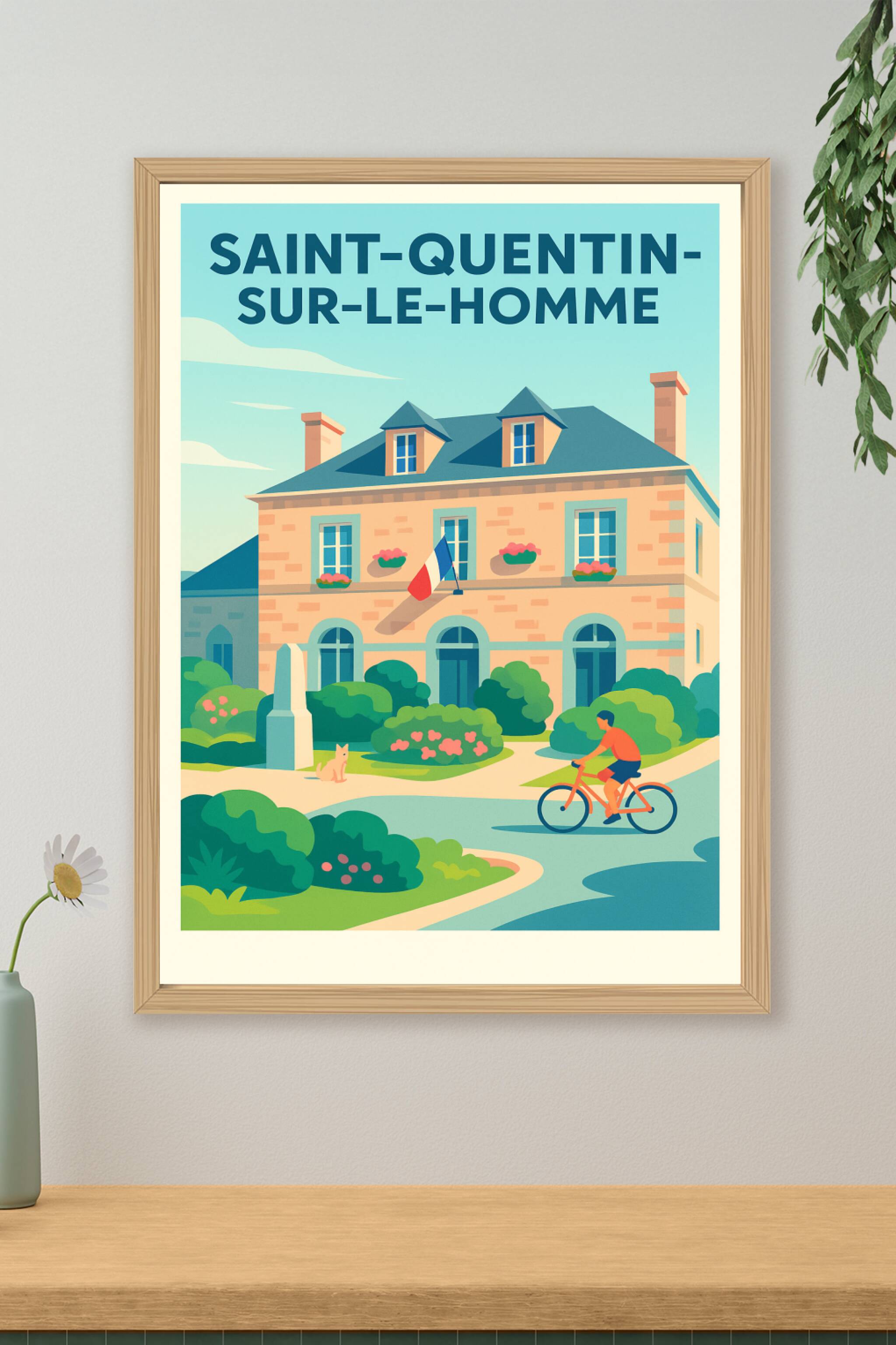Affiche de Saint-Quentin-sur-le-Homme - Charme et sérénité au cœur de la Normandie