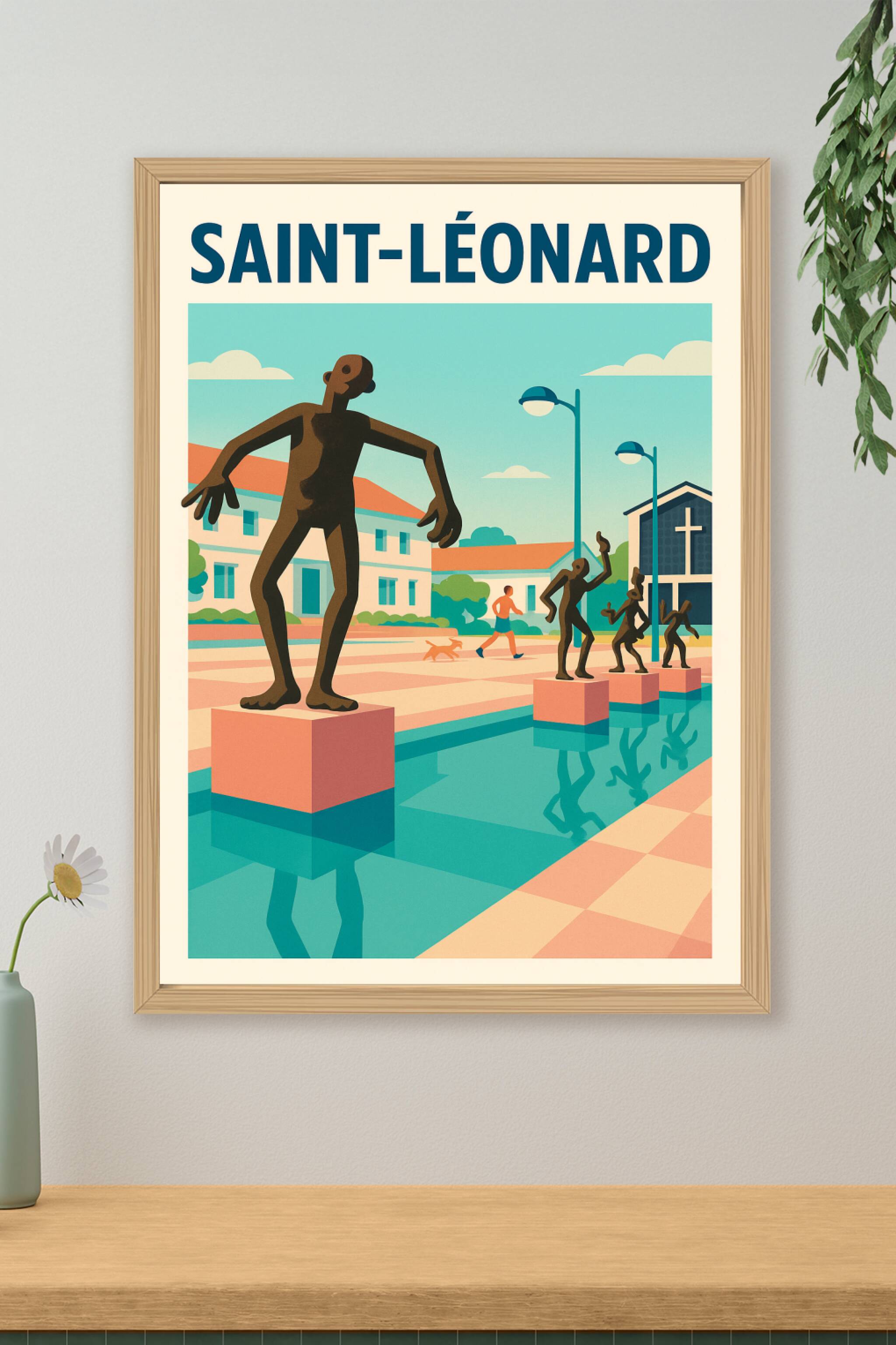 Affiche de Saint-Léonard - L'art des statues au bord de l'eau