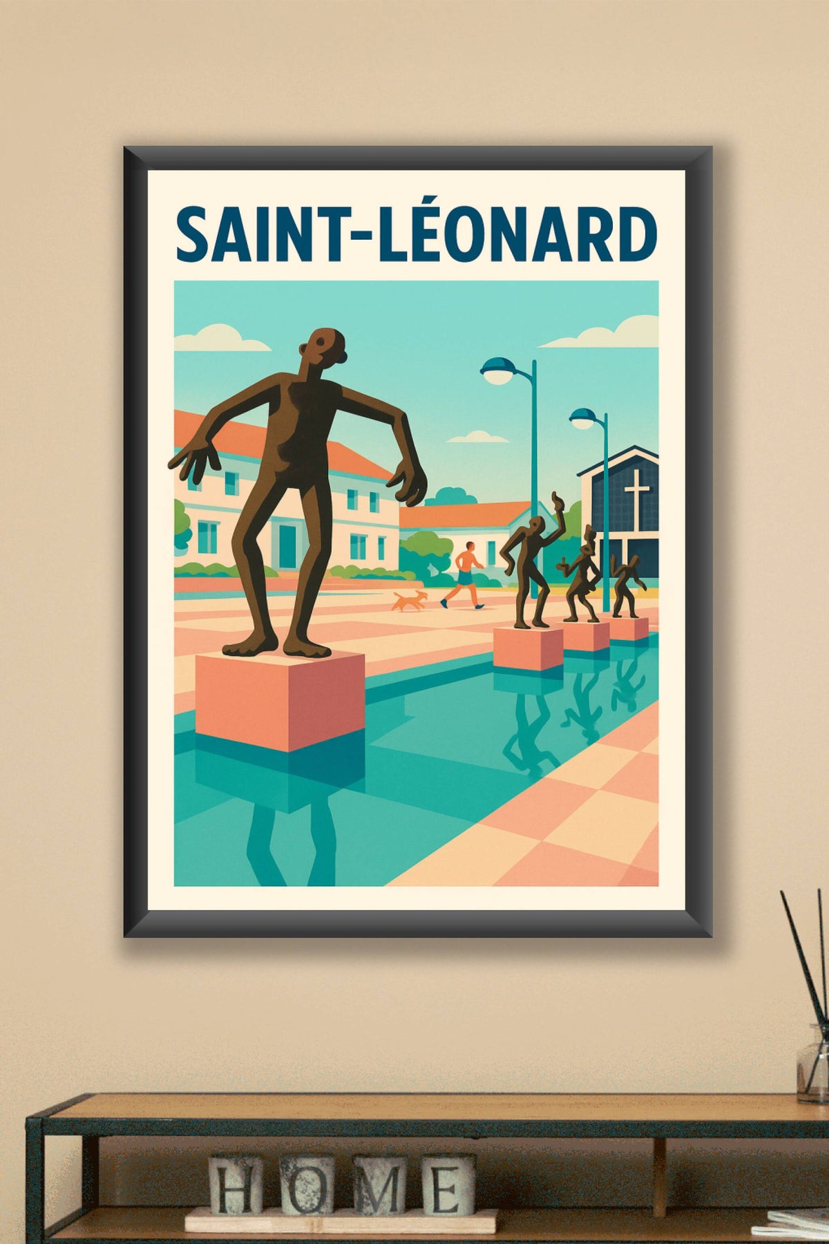 Affiche de Saint-Léonard - L'art des statues au bord de l'eau