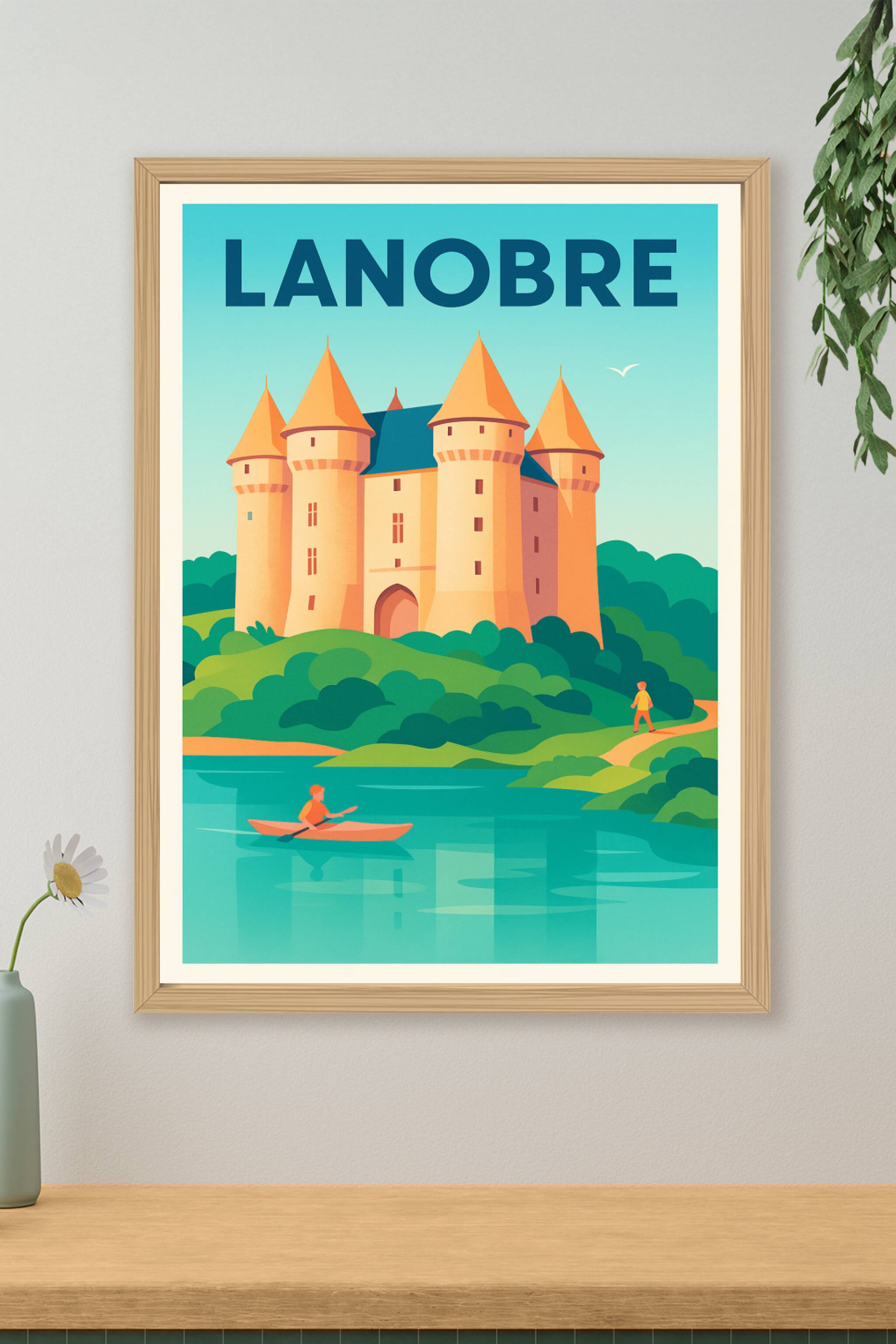 Affiche de Lanobre - L'élégance médiévale au cœur de la nature