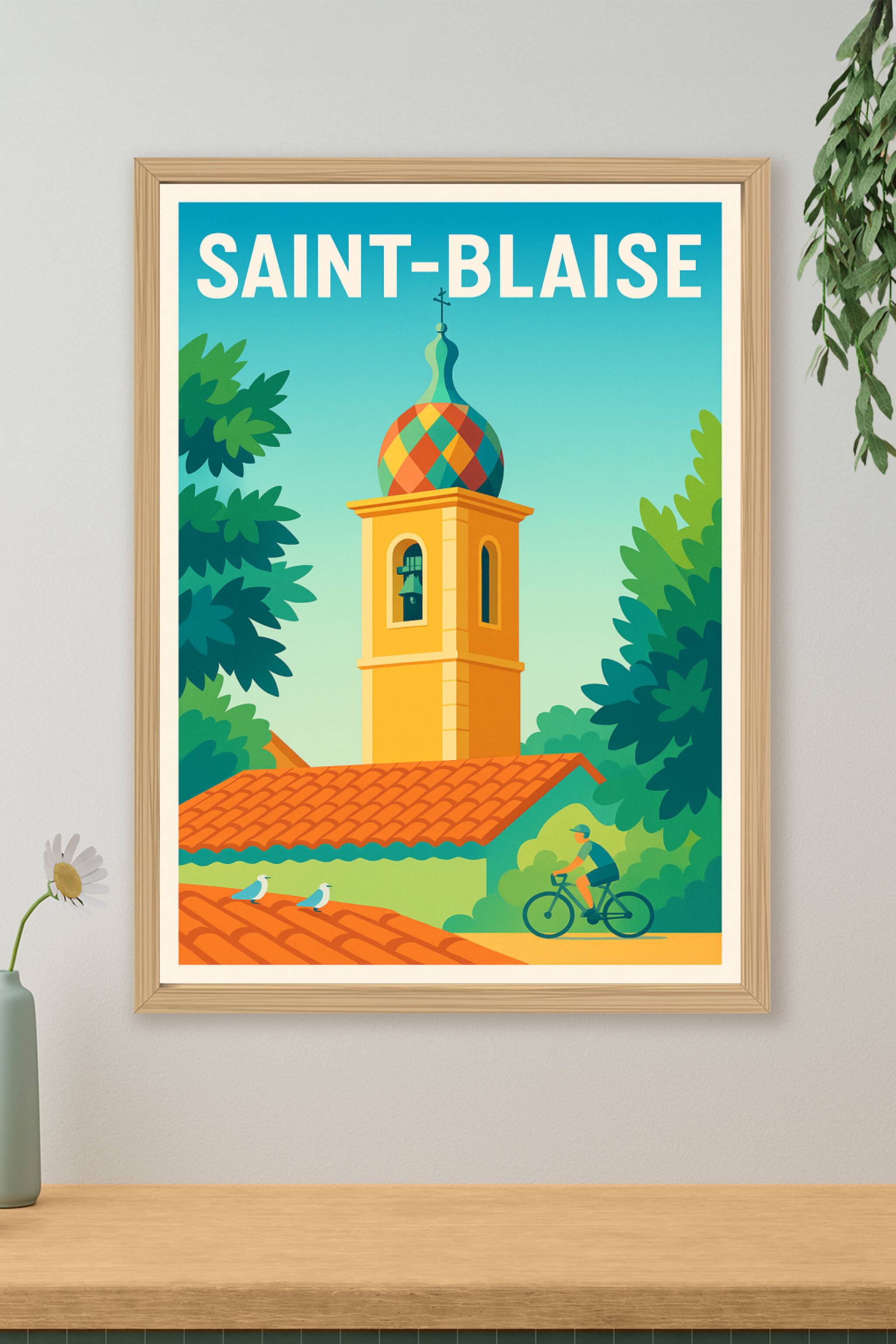 Affiche de Saint-Blaise - Charme et couleurs d'un village authentique