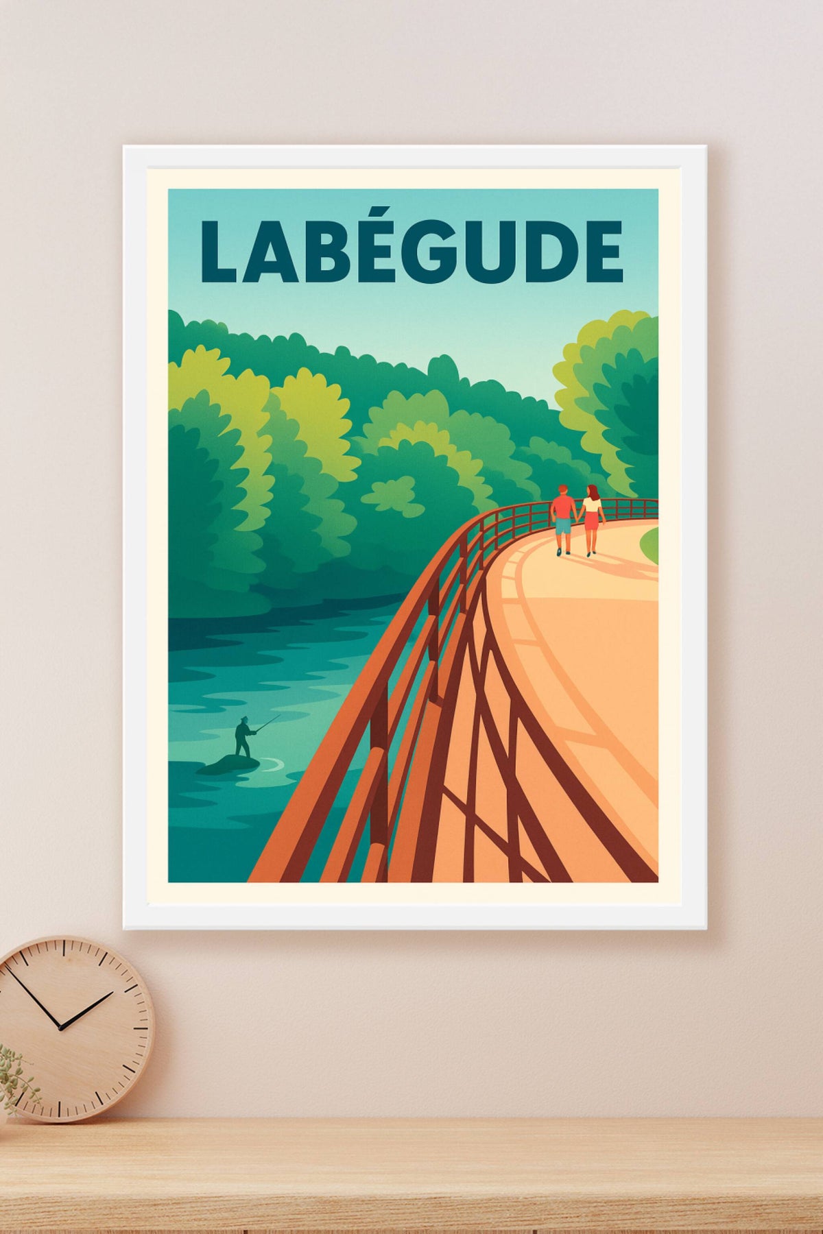 Affiche de Labégude - Promenade paisible au bord de l'eau