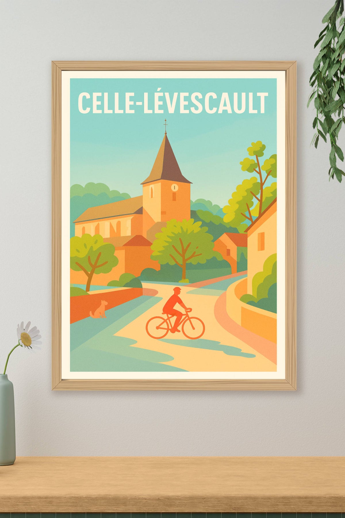 Affiche de Celle-Lévescault - Charme paisible et balade à vélo