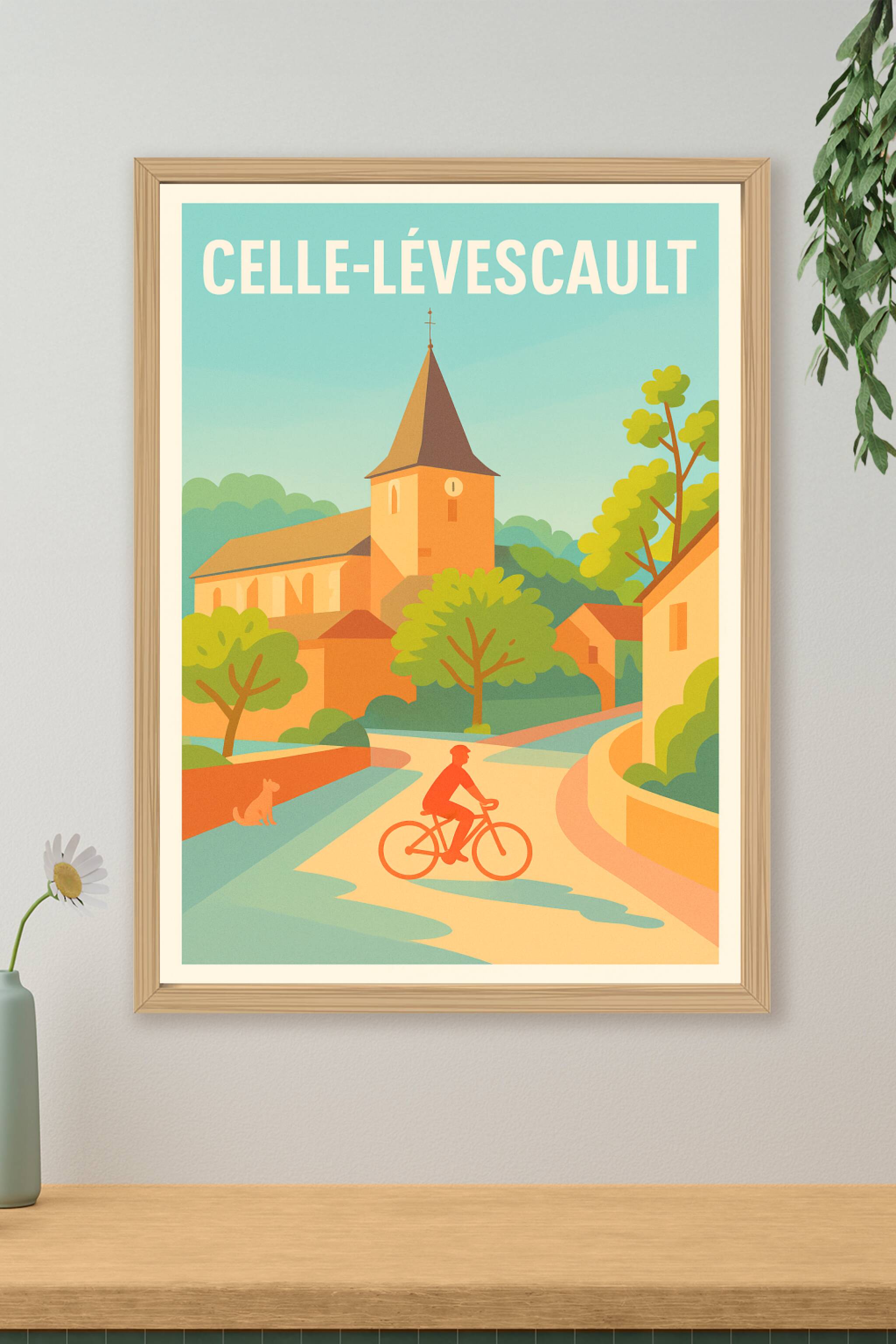 Affiche de Celle-Lévescault - Charme paisible et balade à vélo
