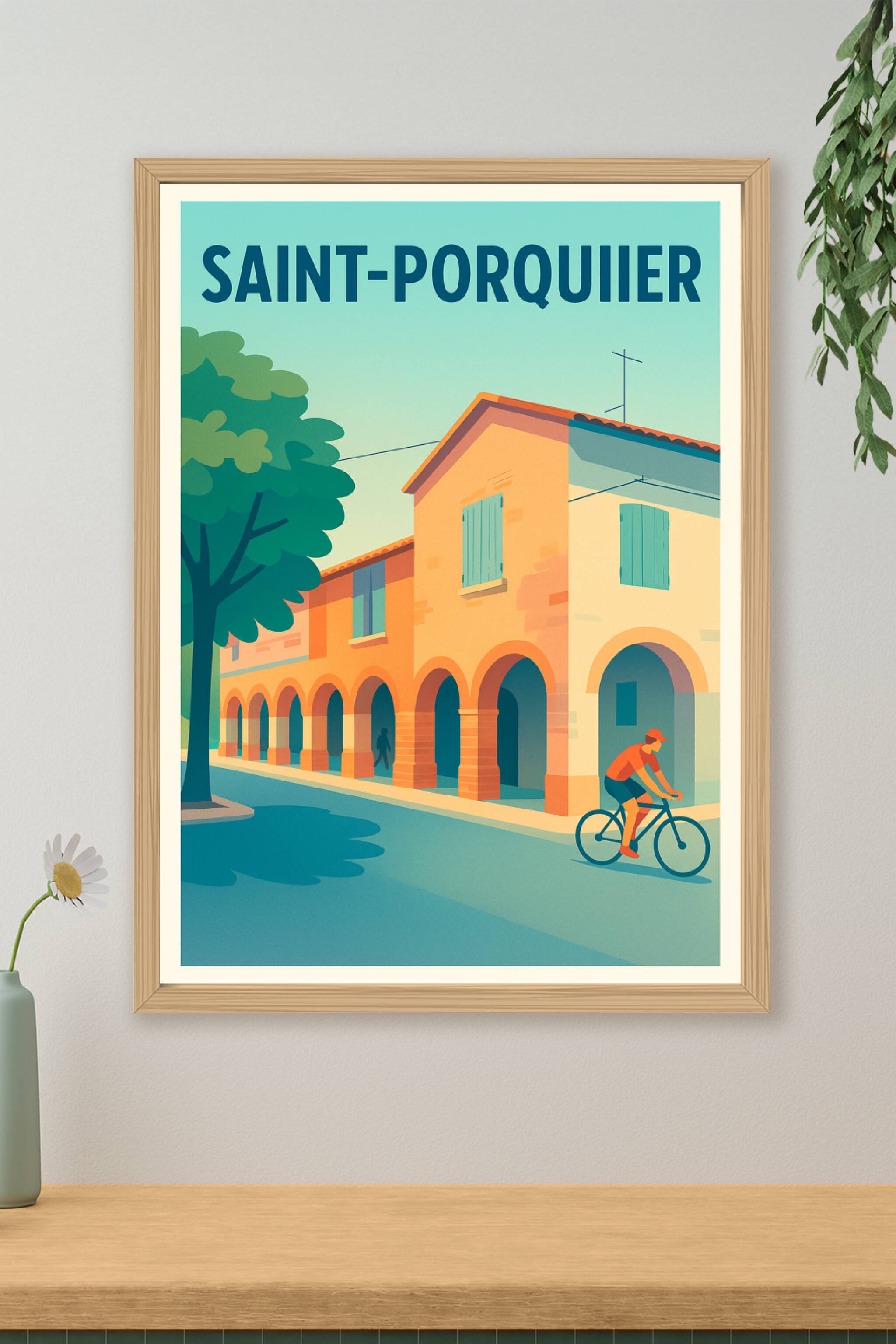 Affiche de Saint-Porquier - Charme paisible et architecture ensoleillée