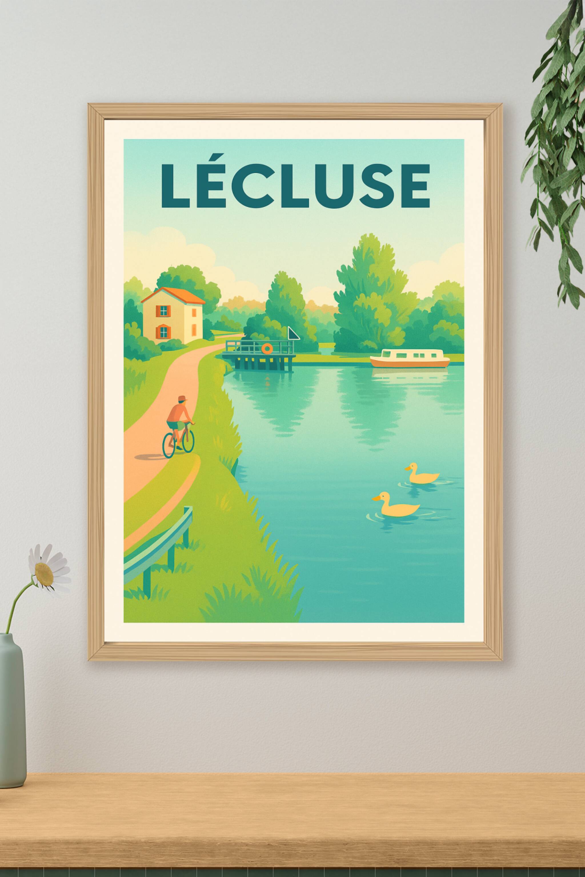 Affiche de Lécluse - Évasion bucolique au fil de l'eau