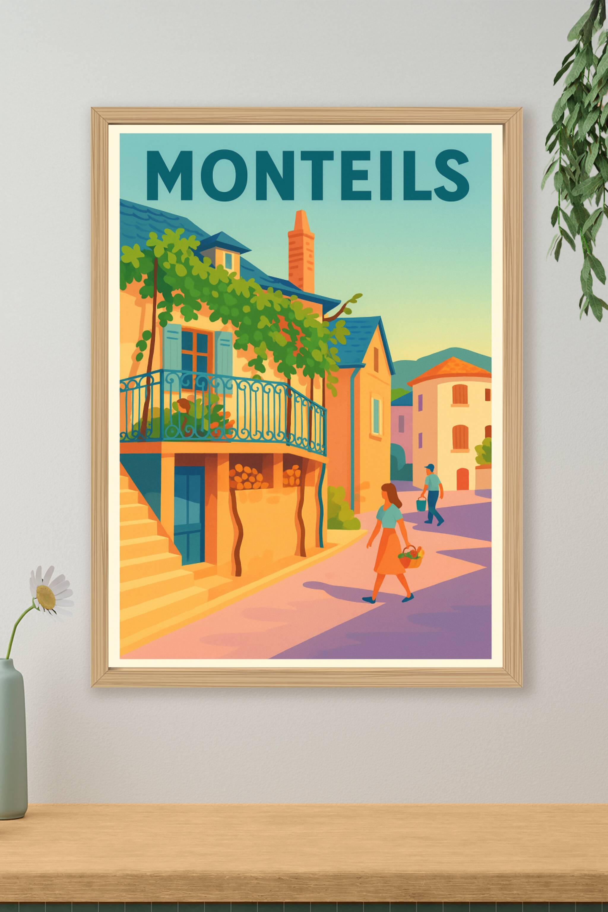 Affiche de Monteils - Douceur de Vie Provençale
