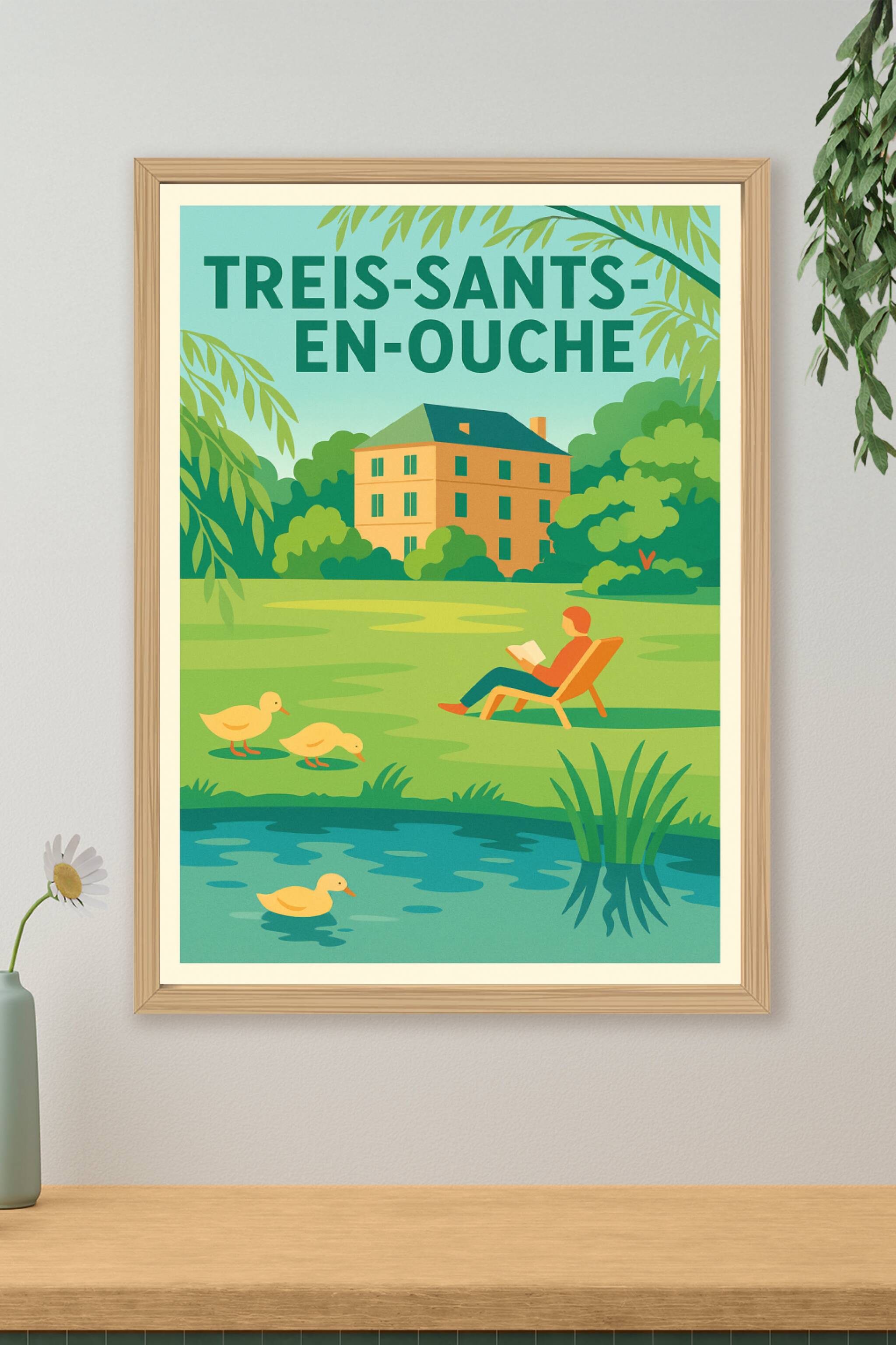 Affiche de Treis-Sants-en-Ouche - Sérénité et nature en Normandie