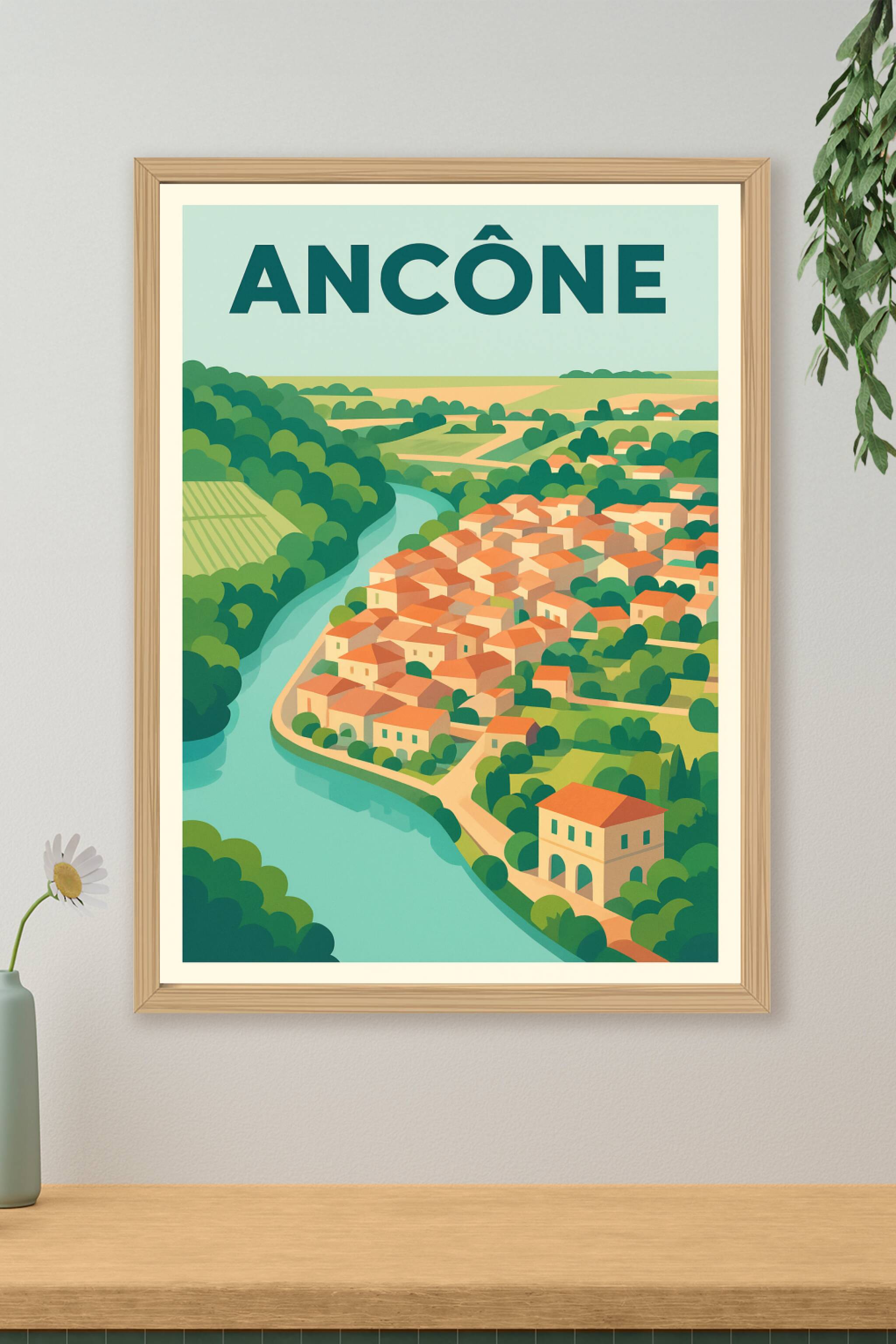 Affiche de Ancône - Charme bucolique au fil de l'eau