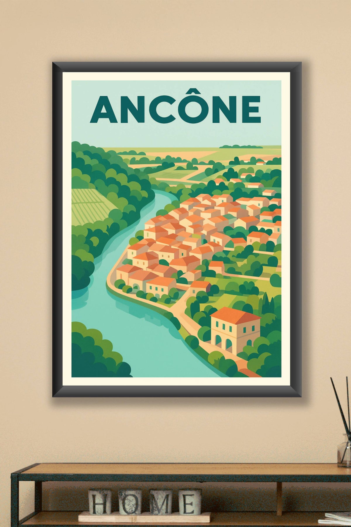 Affiche de Ancône - Charme bucolique au fil de l'eau