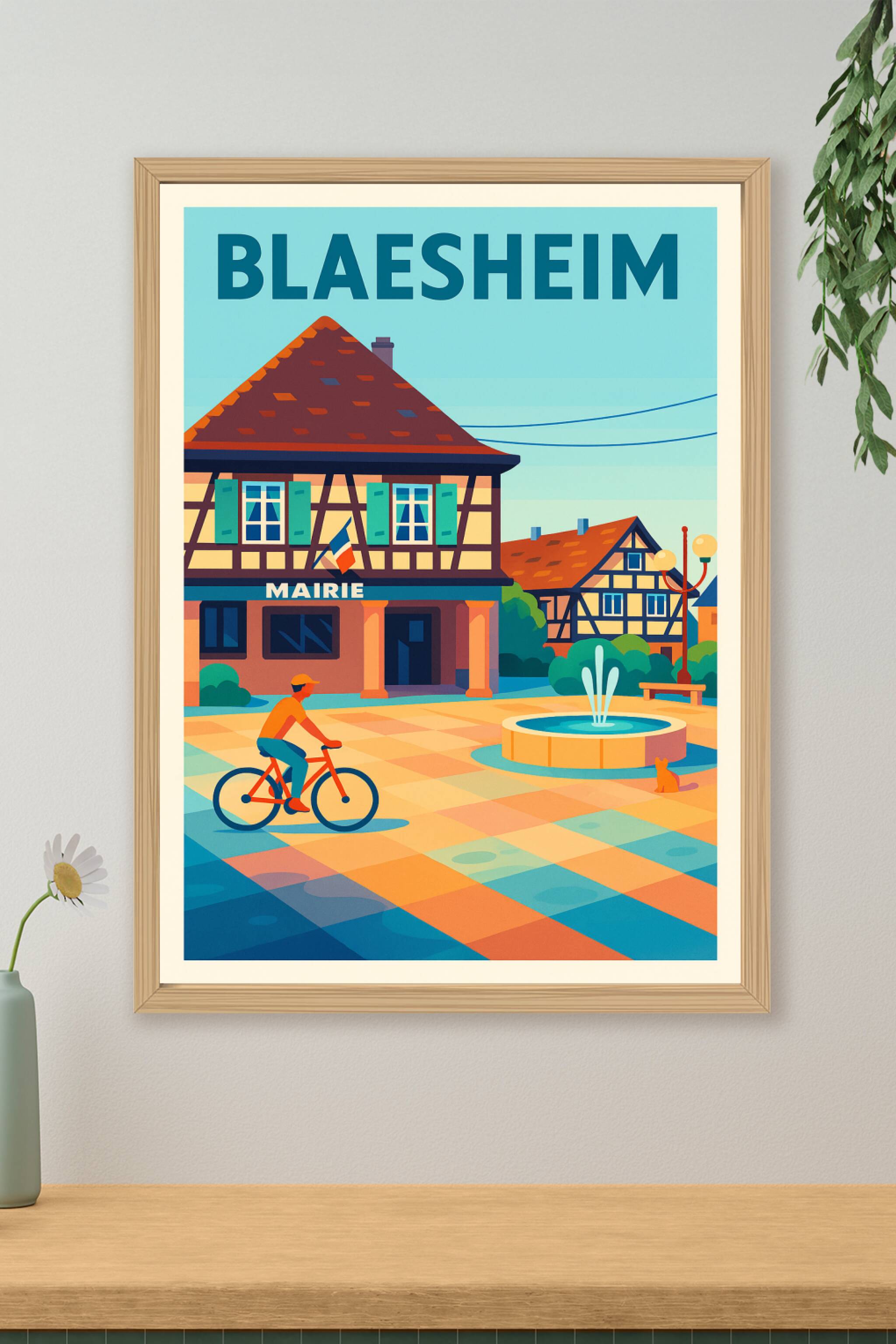 Affiche de Blaesheim - Charme authentique de la place centrale