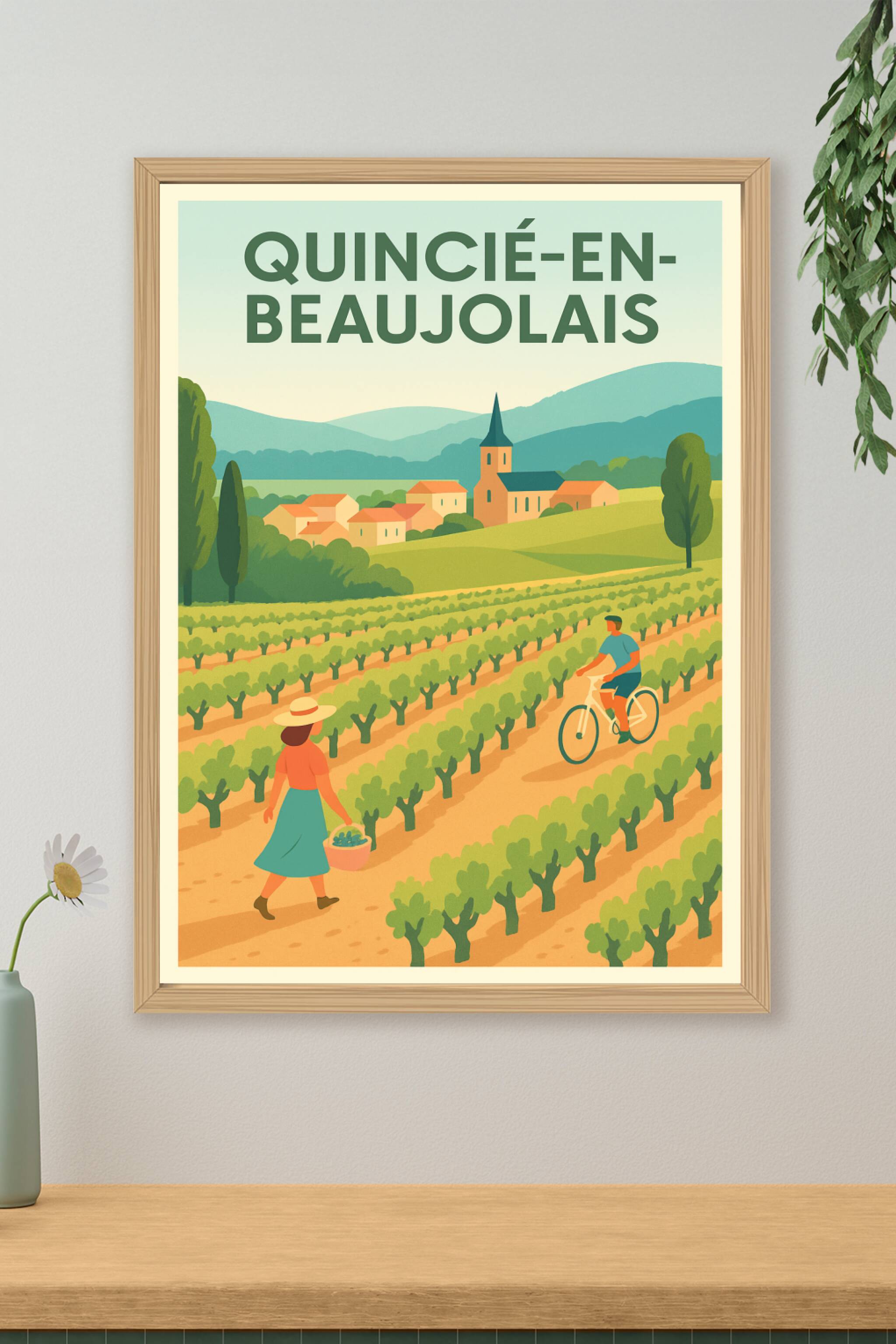 Affiche de Quincié-en-Beaujolais - Charme bucolique au cœur des vignobles