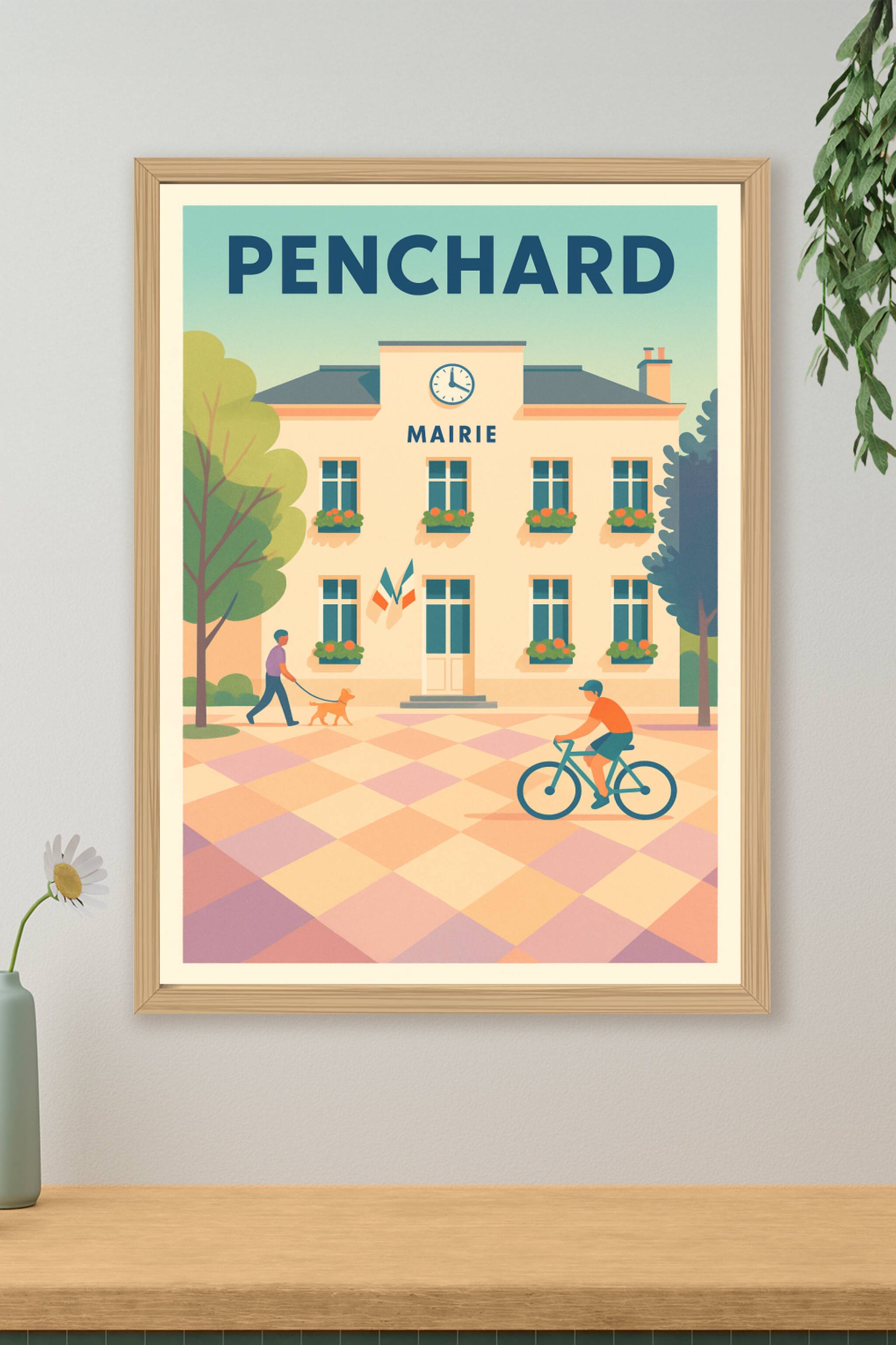 Affiche de Penchard - L'élégance tranquille de la mairie