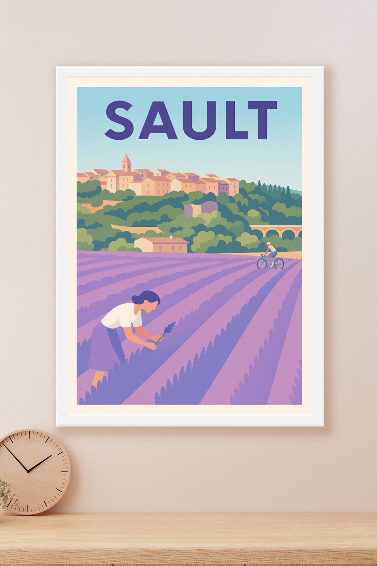 Affiche de Sault - Le charme provençal entre lavandes et collines