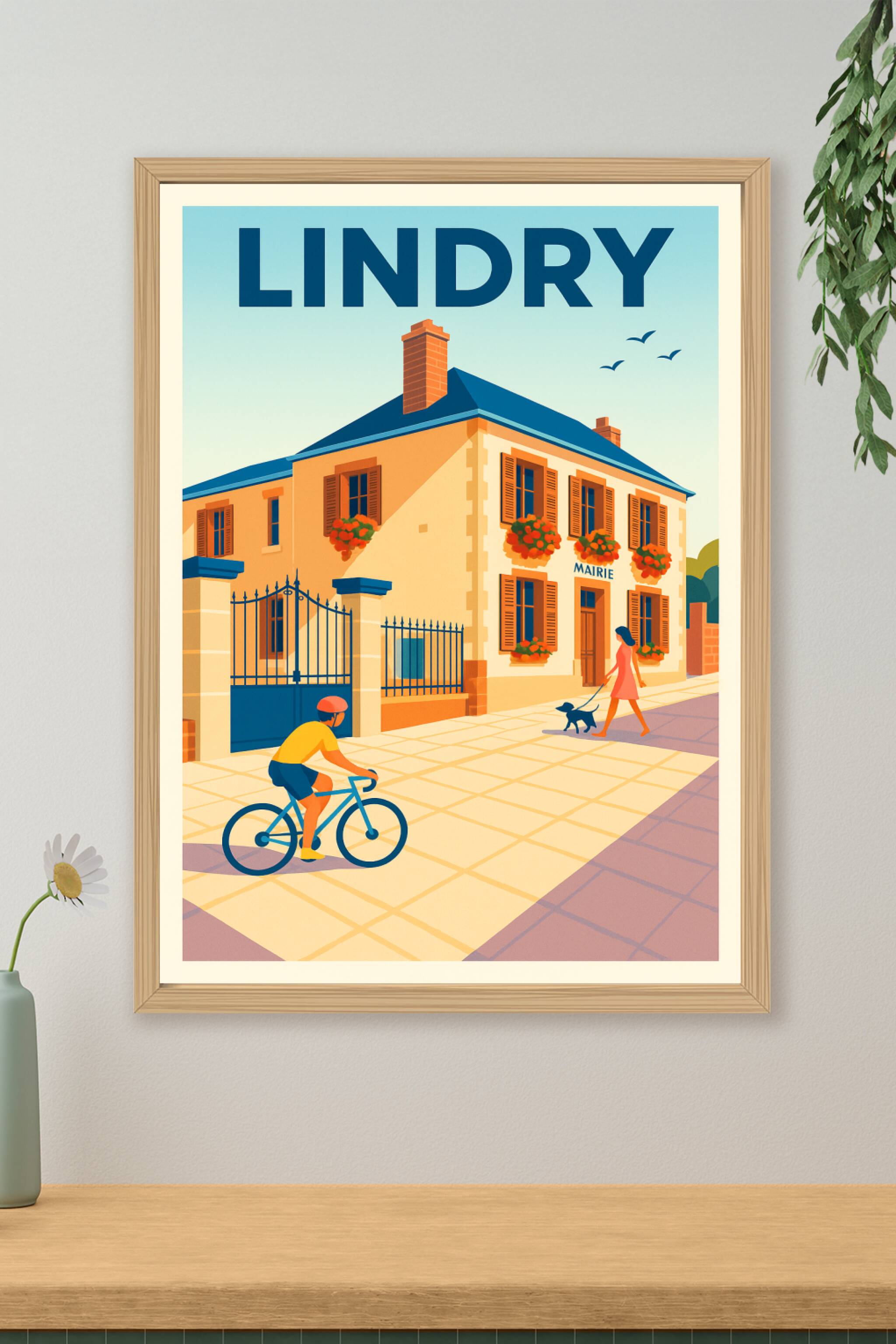 Affiche de Lindry - Charme et sérénité villageoise