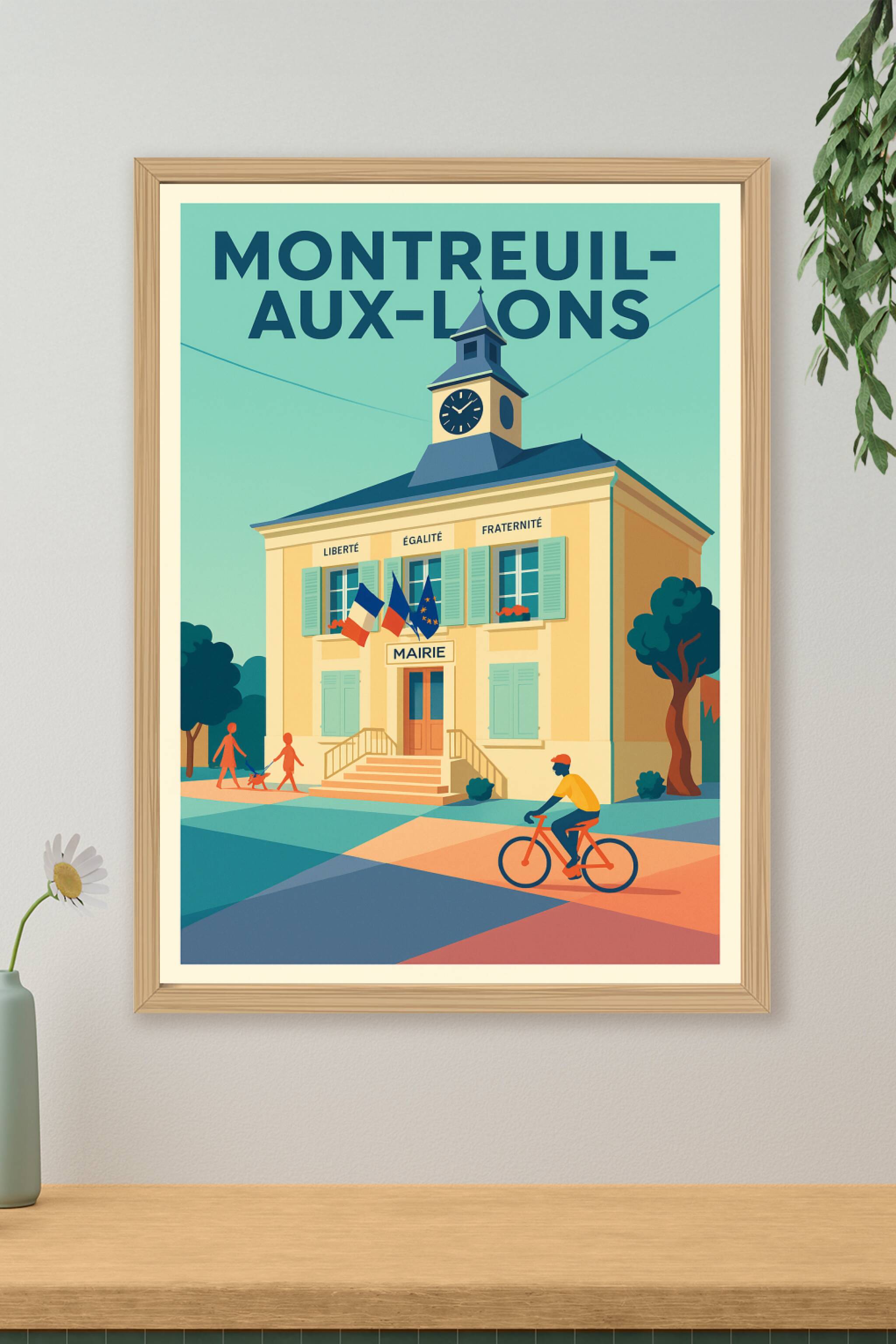 Affiche de Montreuil-aux-Lions - Le charme de la mairie animée