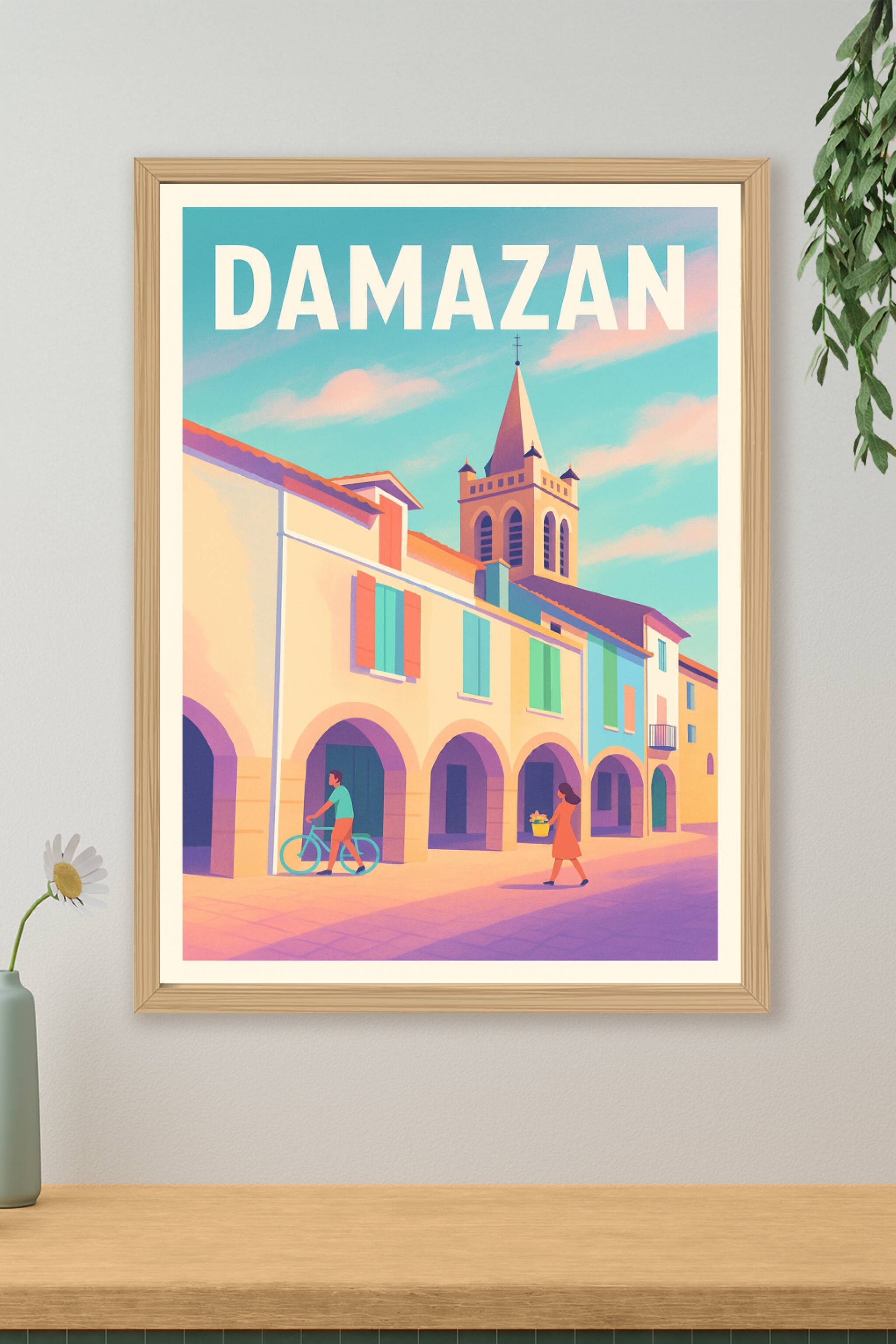 Affiche de Damazan - Charme et douceur d'un village occitan