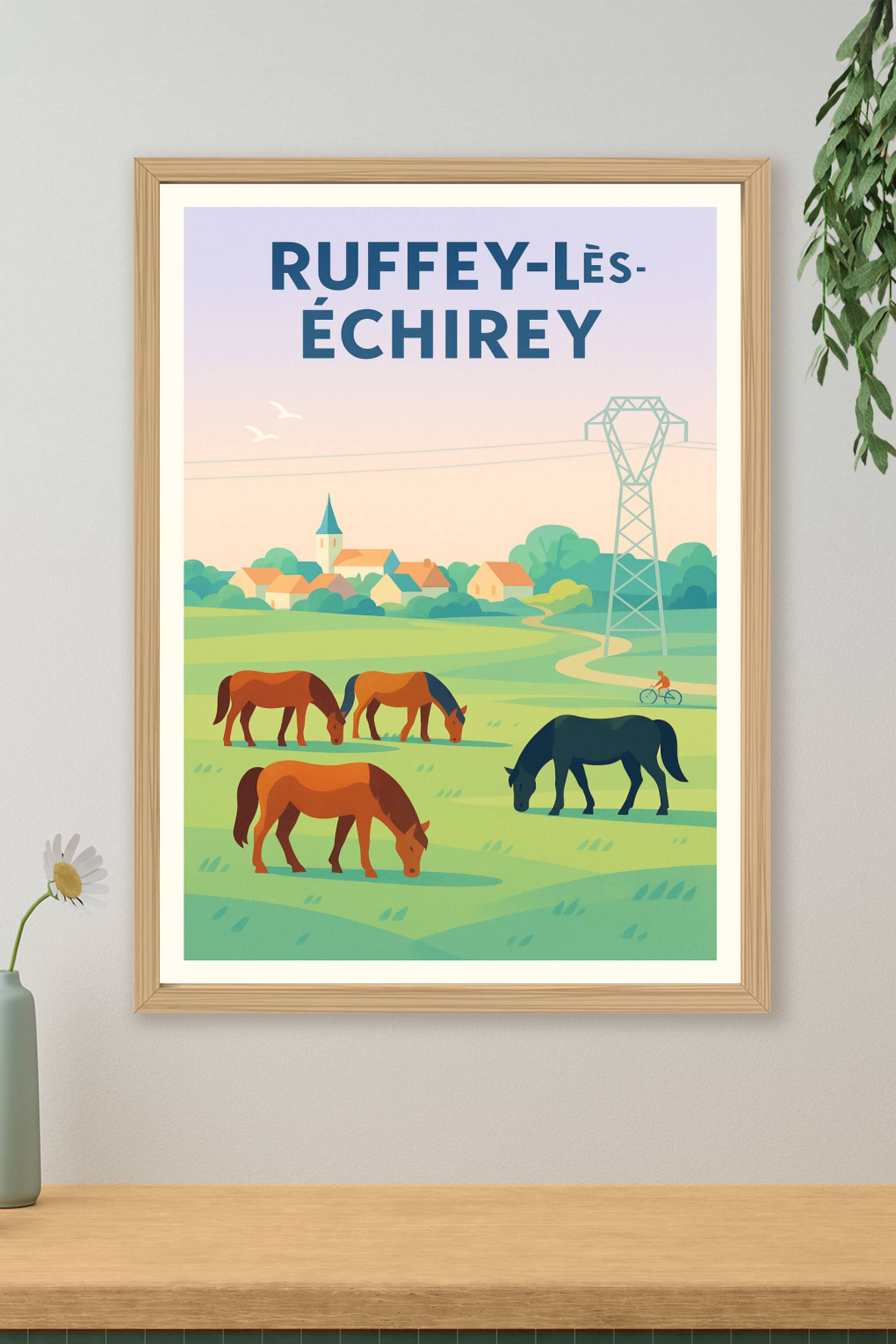 Affiche de Ruffey-lès-Echirey - Charme campagnard et nature apaisante