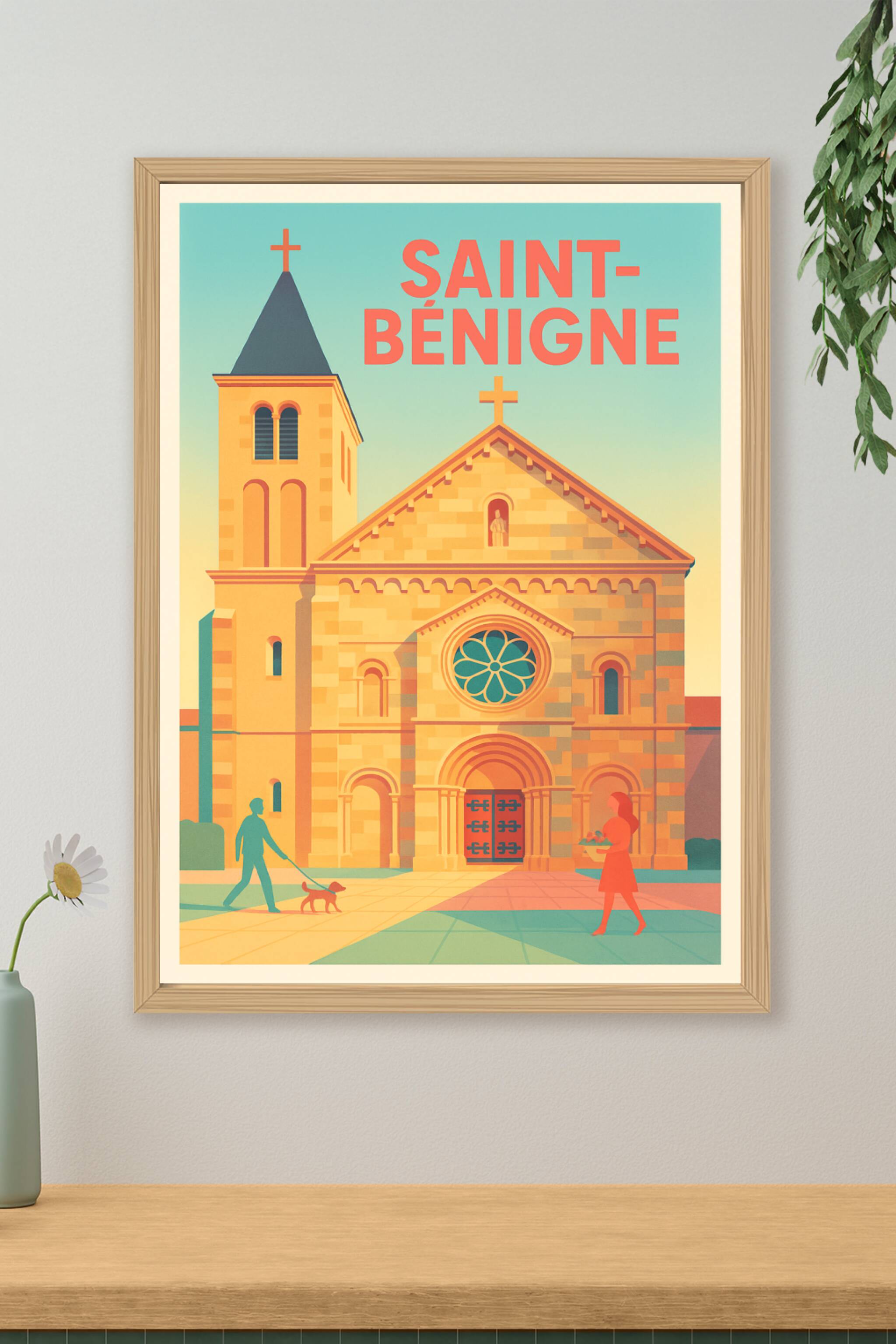 Affiche de Saint-Bénigne - Une élégante invitation au patrimoine local